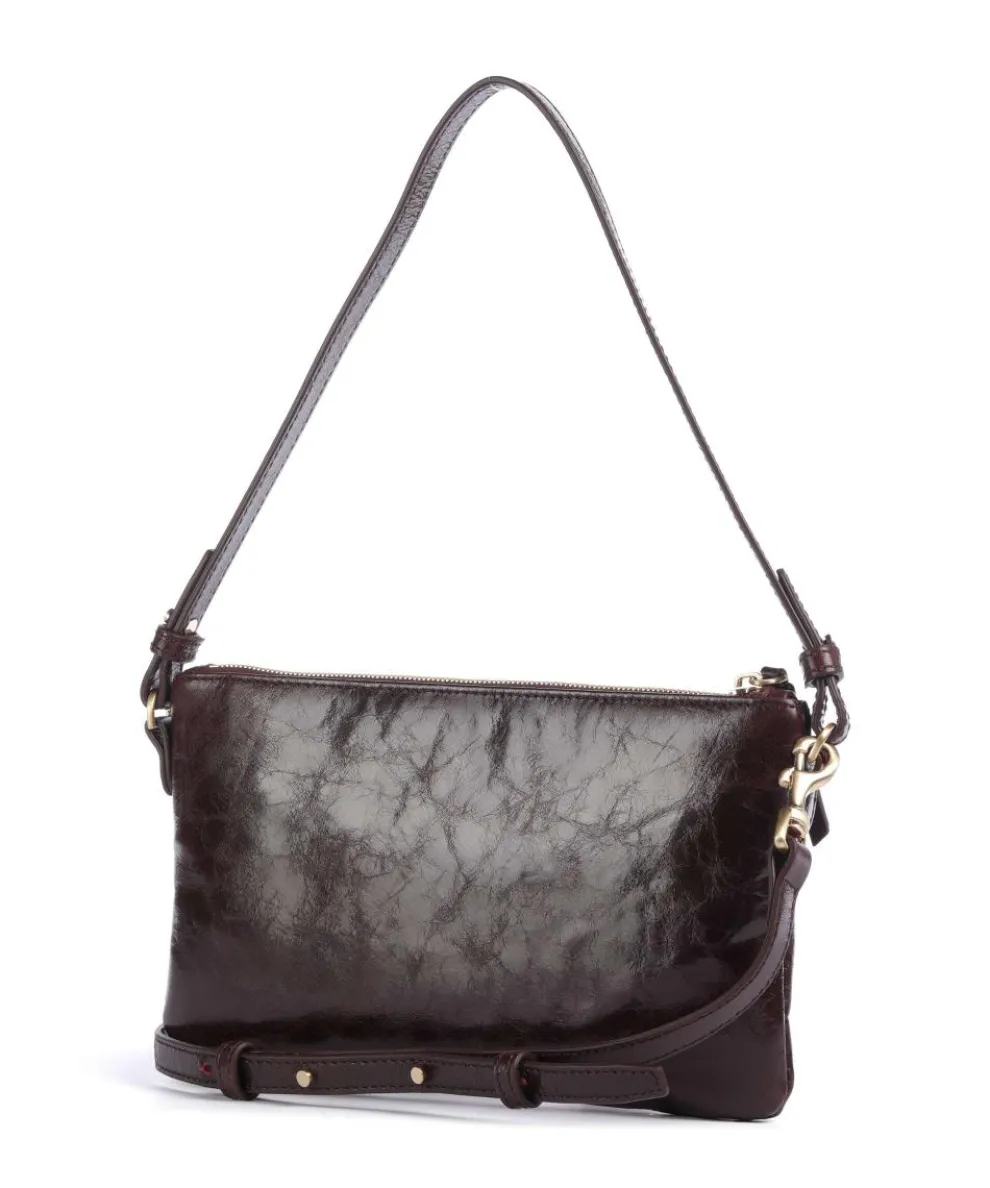 Alice Crinkle Schultertasche fein genarbtes Rindsleder bordeaux