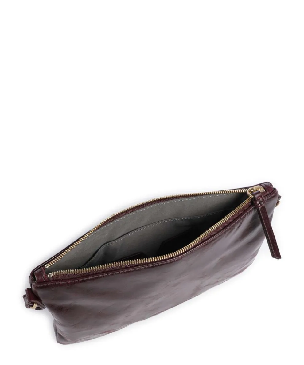 Alice Crinkle Schultertasche fein genarbtes Rindsleder bordeaux