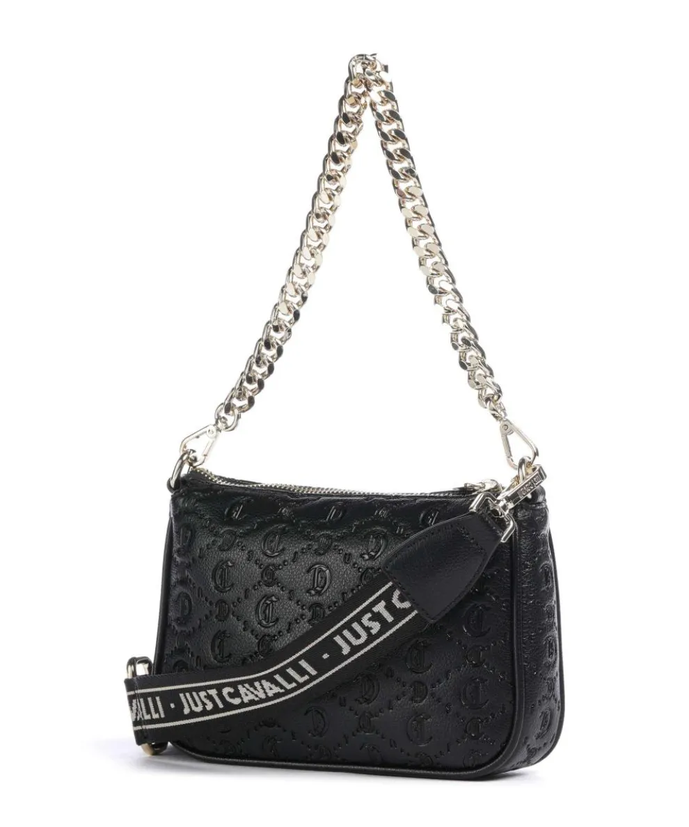 All Over Gothic Schultertasche Lederimitat schwarz