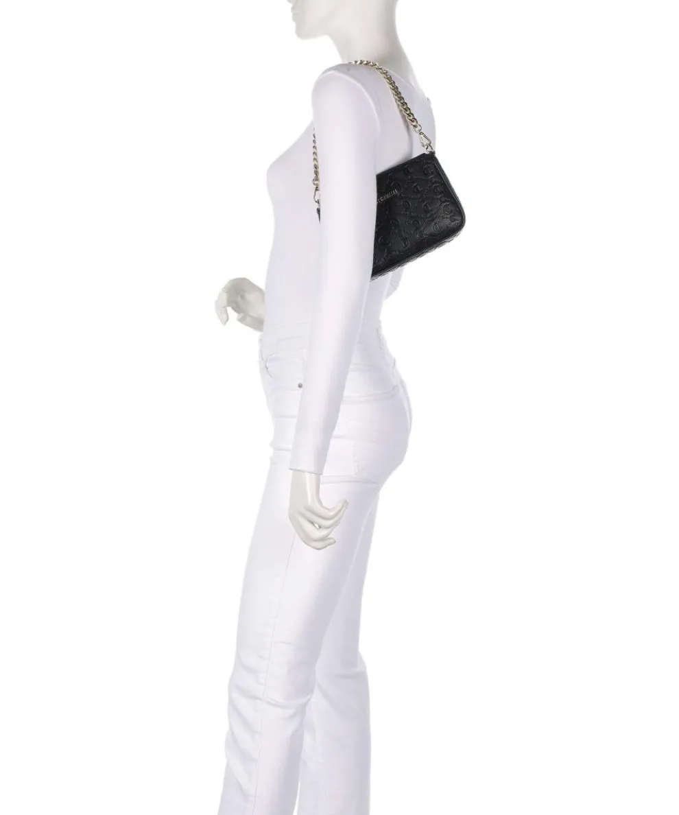 All Over Gothic Schultertasche Lederimitat schwarz