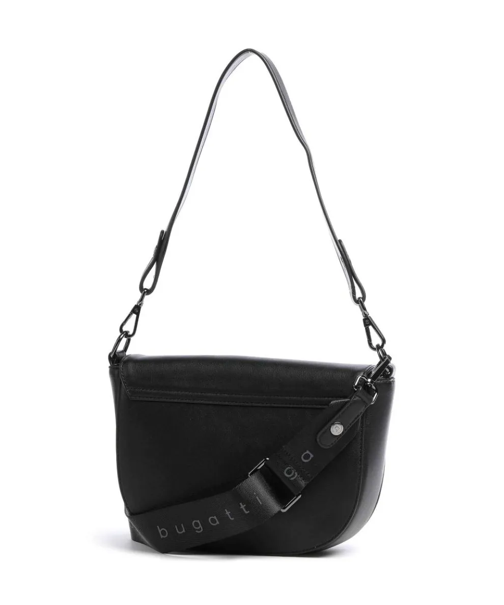 Almata Schultertasche Lederimitat schwarz