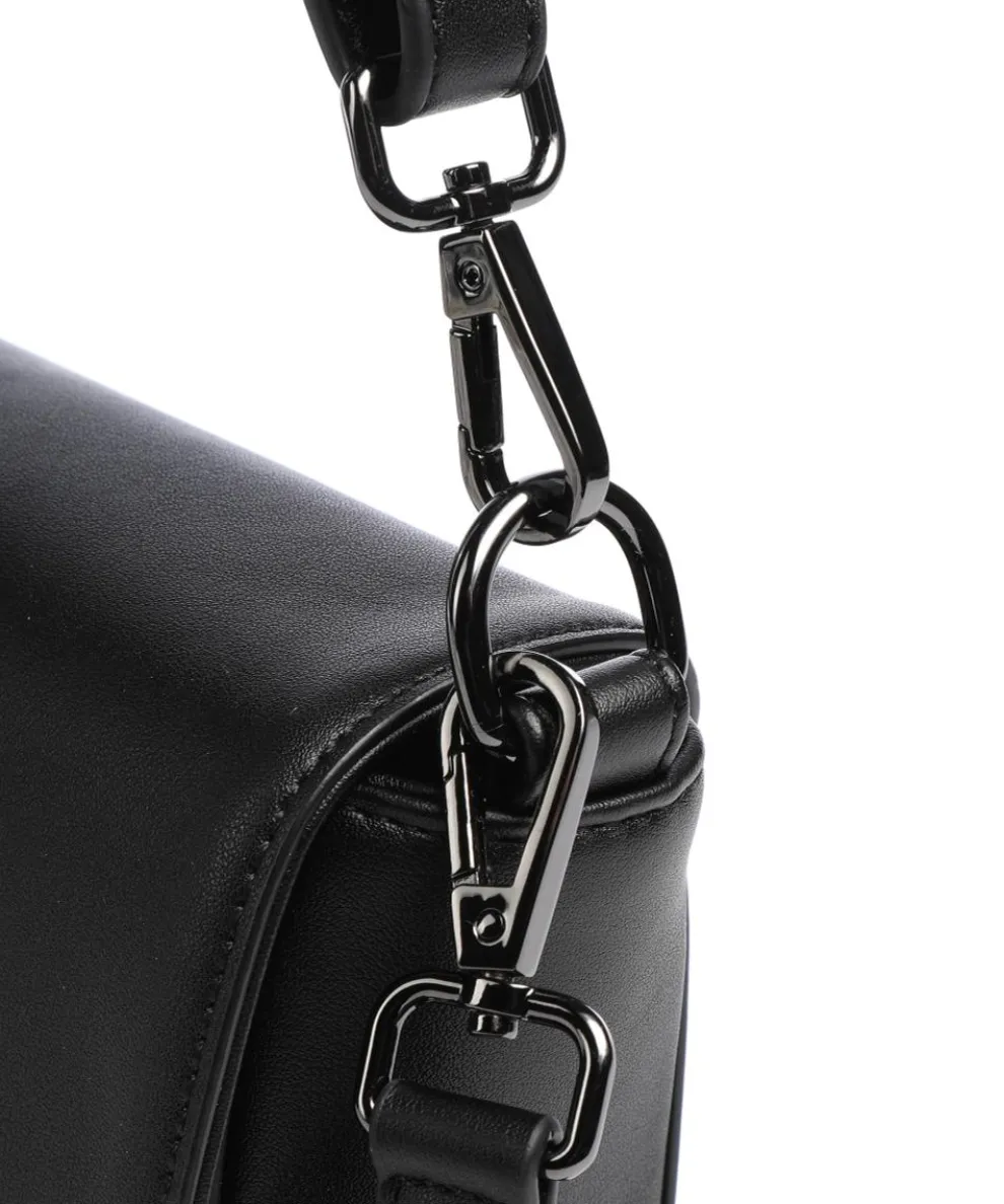 Almata Schultertasche Lederimitat schwarz