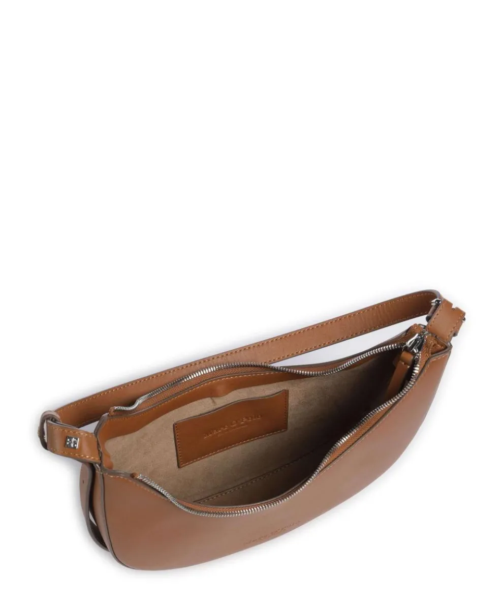 Alvi Schultertasche fein genarbtes Rindsleder braun