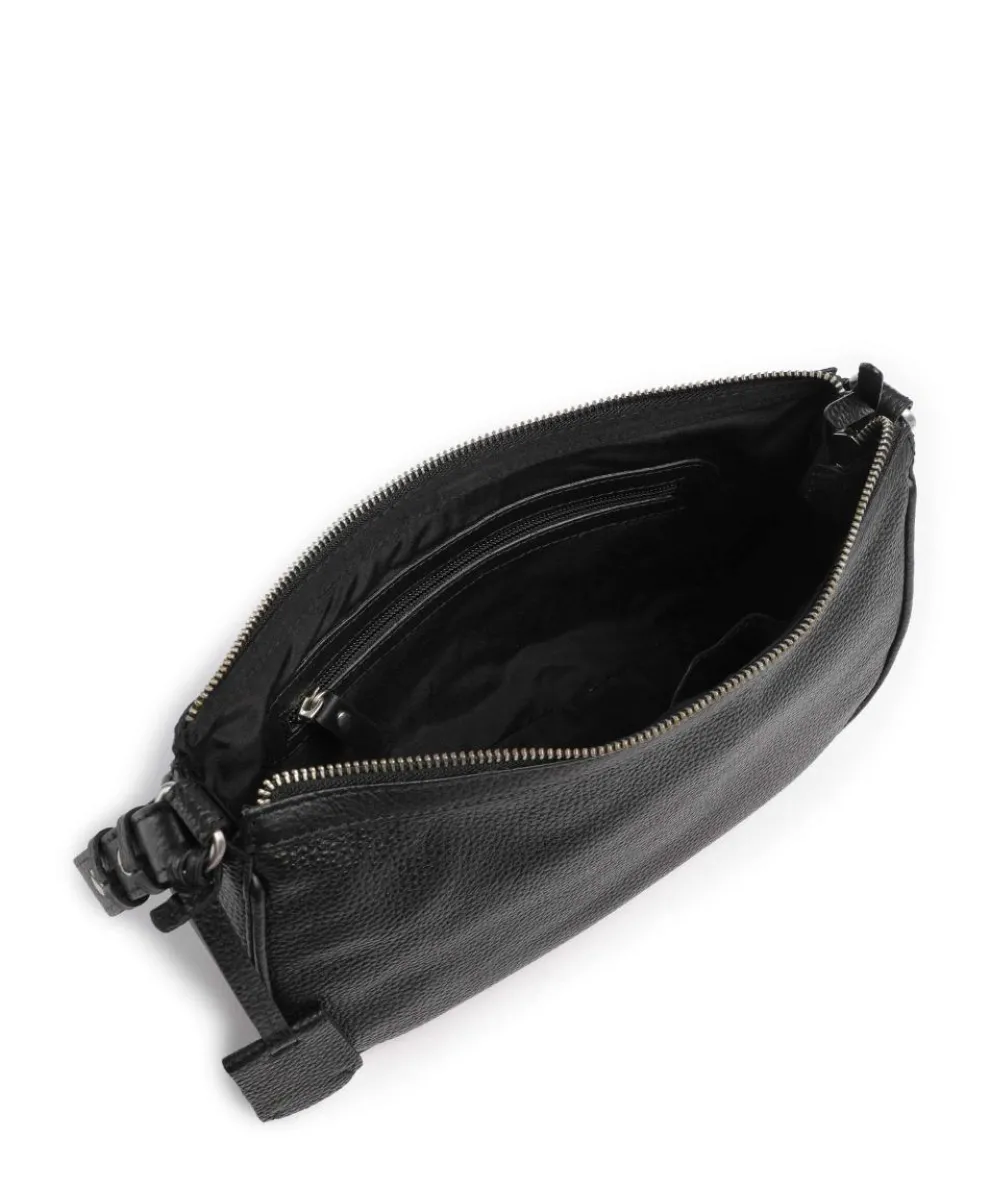 Always Ava Schultertasche genarbtes Rindsleder schwarz
