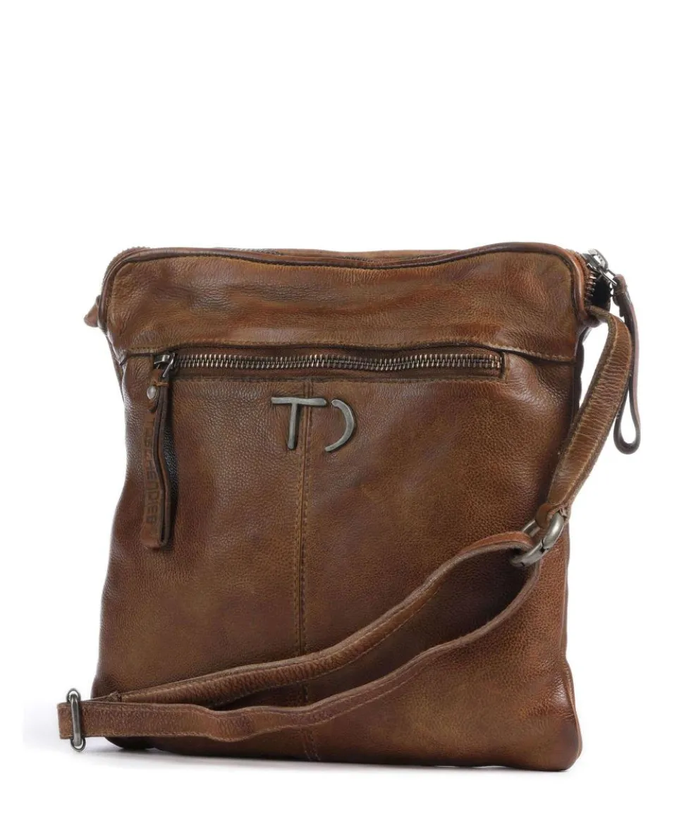 Am Bauernmarkt 5 Umhängetasche genarbtes Rindsleder braun