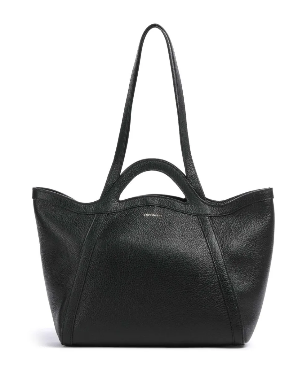 Amalia Shopper genarbtes Leder schwarz