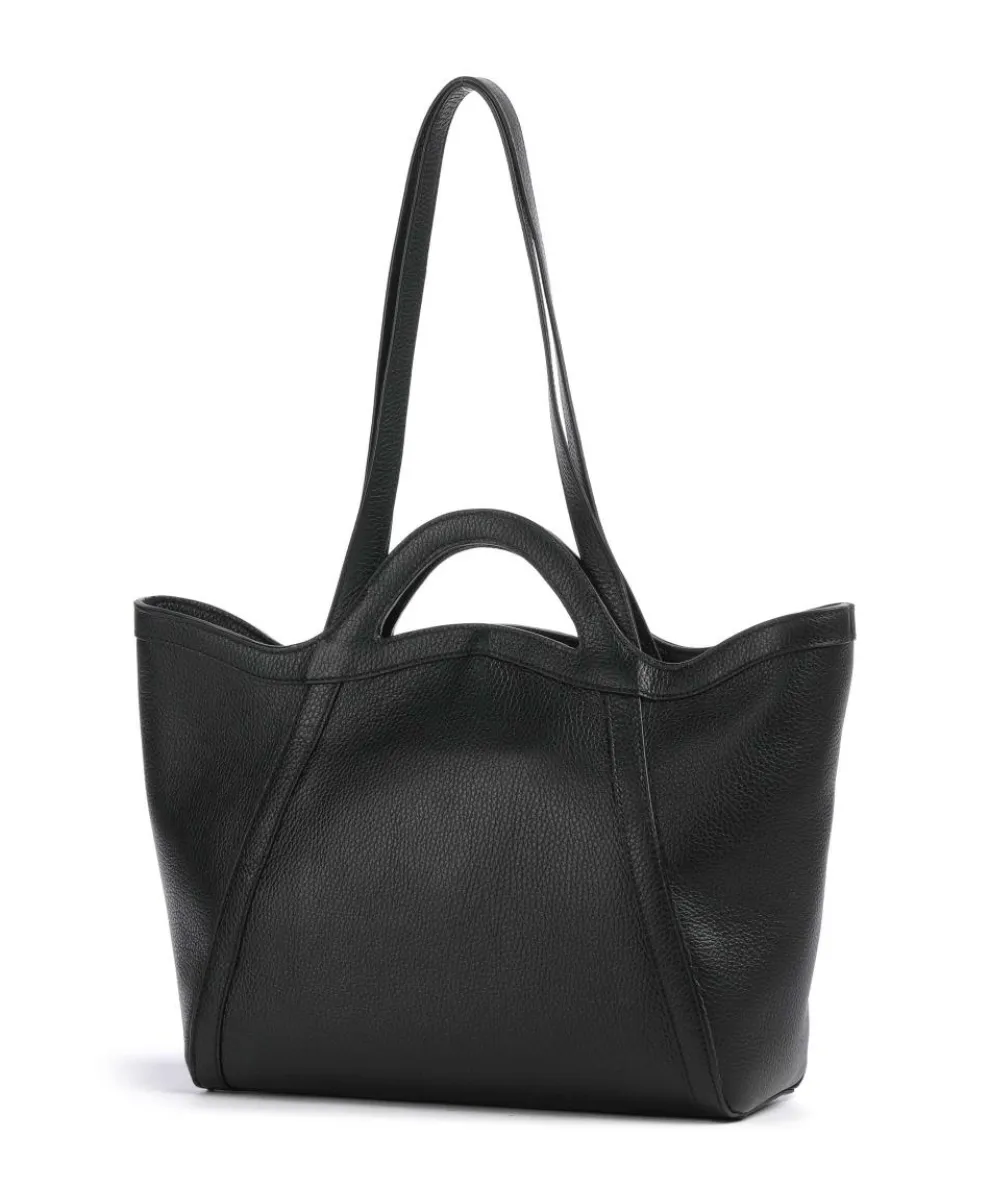 Amalia Shopper genarbtes Leder schwarz