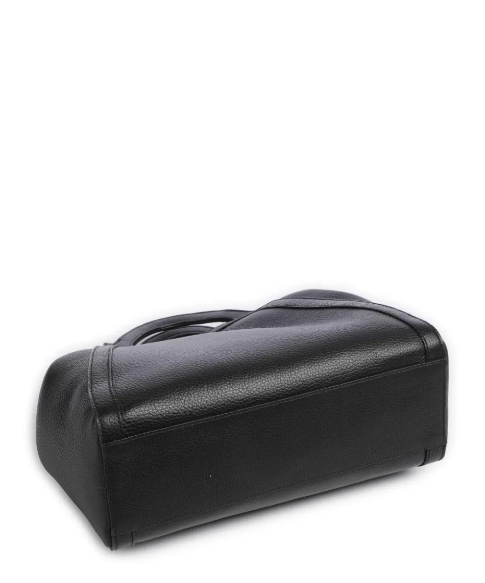 Amalia Shopper genarbtes Leder schwarz