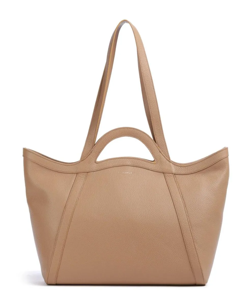 Amalia Shopper genarbtes Leder hellbraun