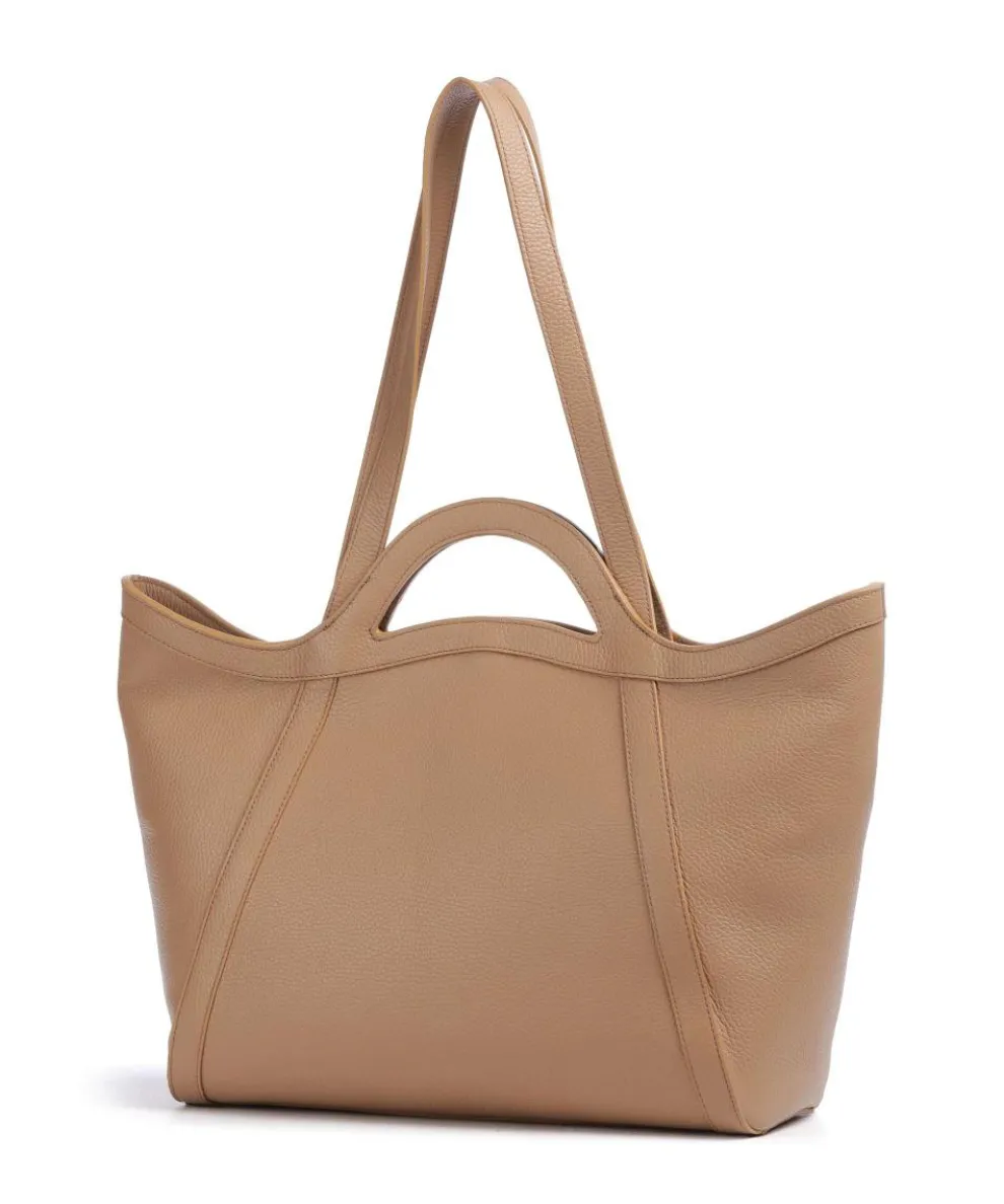 Amalia Shopper genarbtes Leder hellbraun
