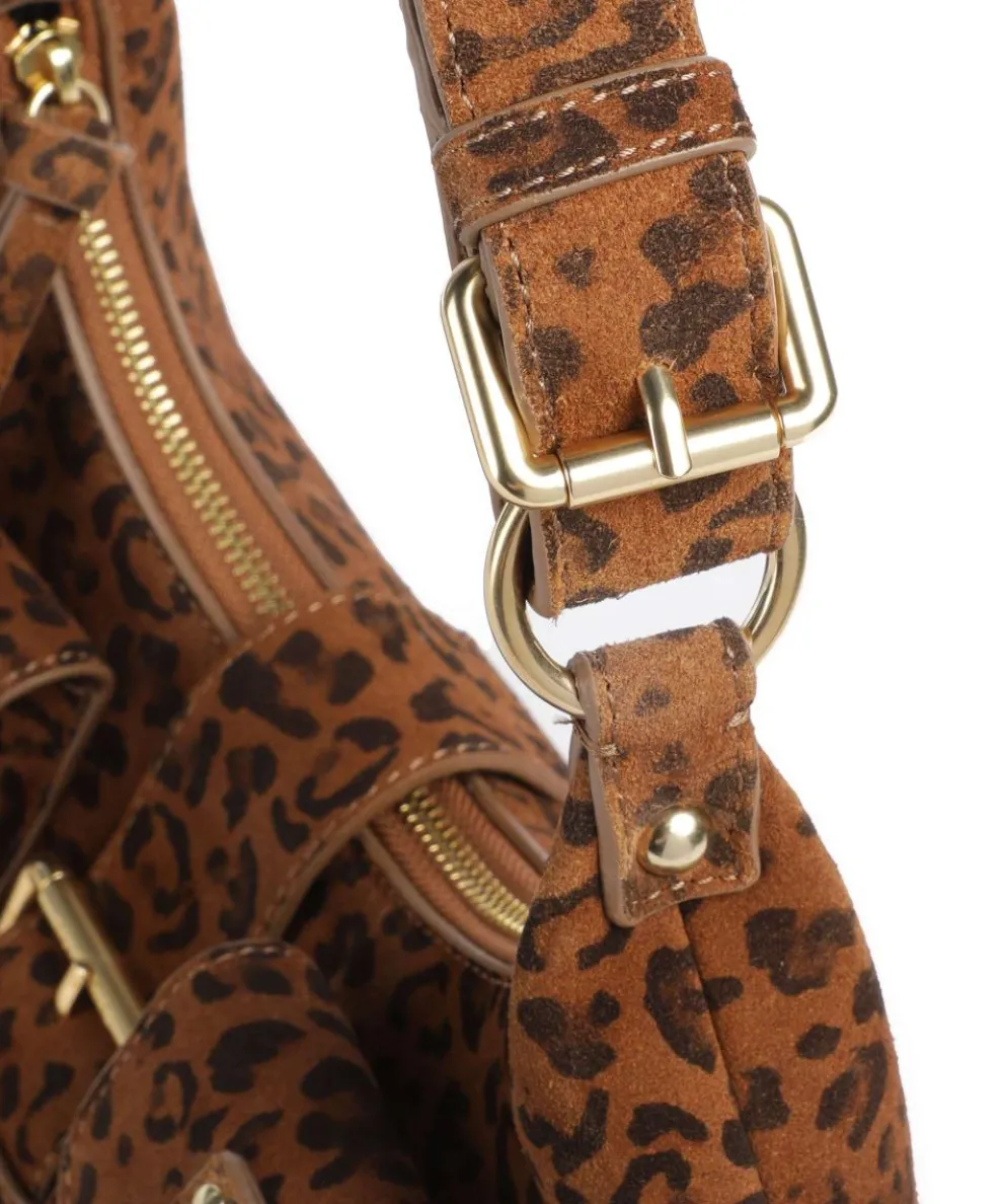 Amelia Small Schultertasche aufgerautes Rindsleder braun