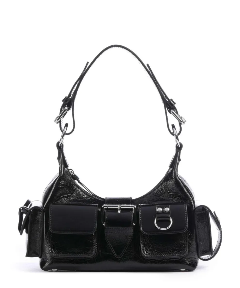 Amelia Small Schultertasche Rindsleder schwarz