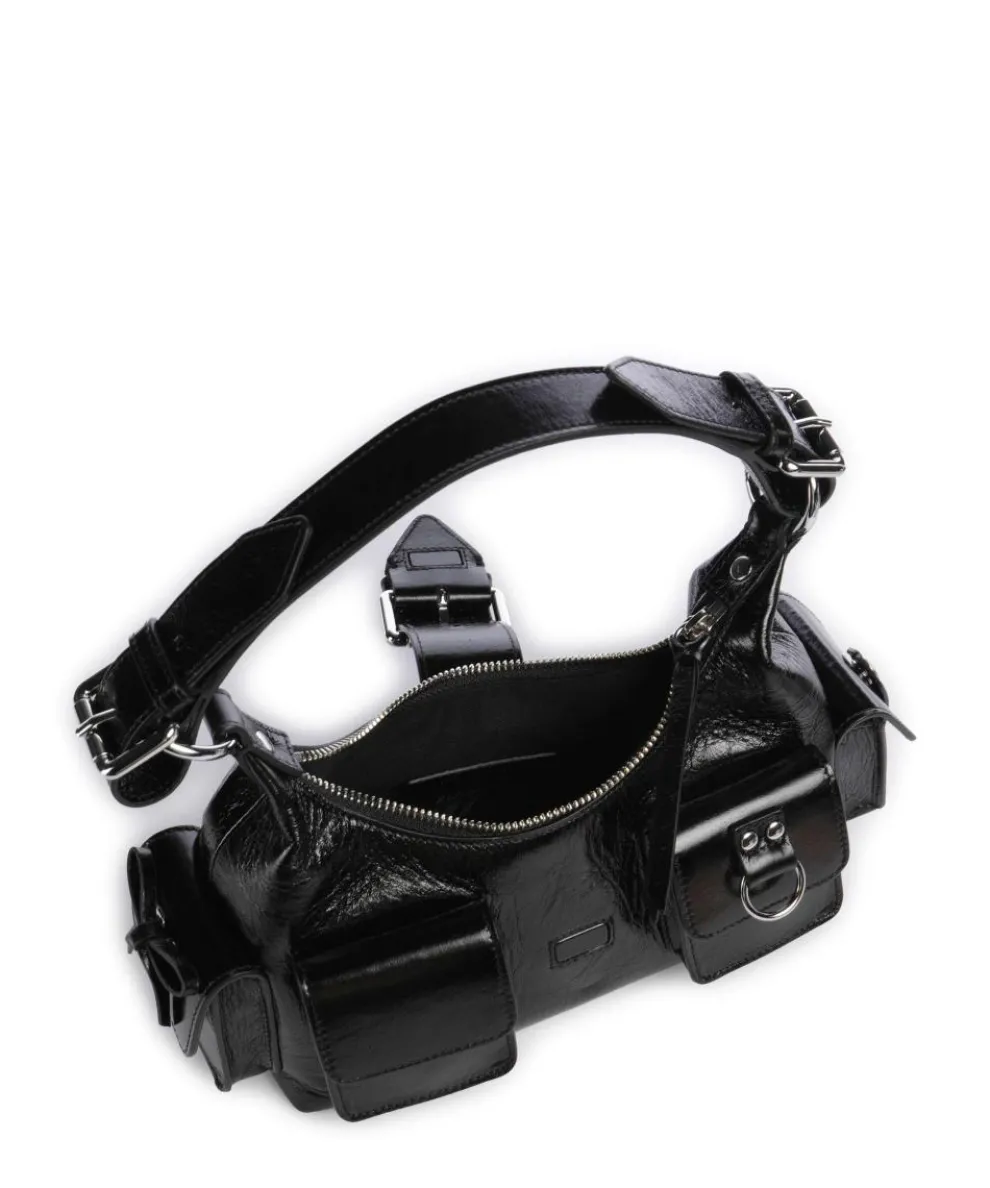 Amelia Small Schultertasche Rindsleder schwarz