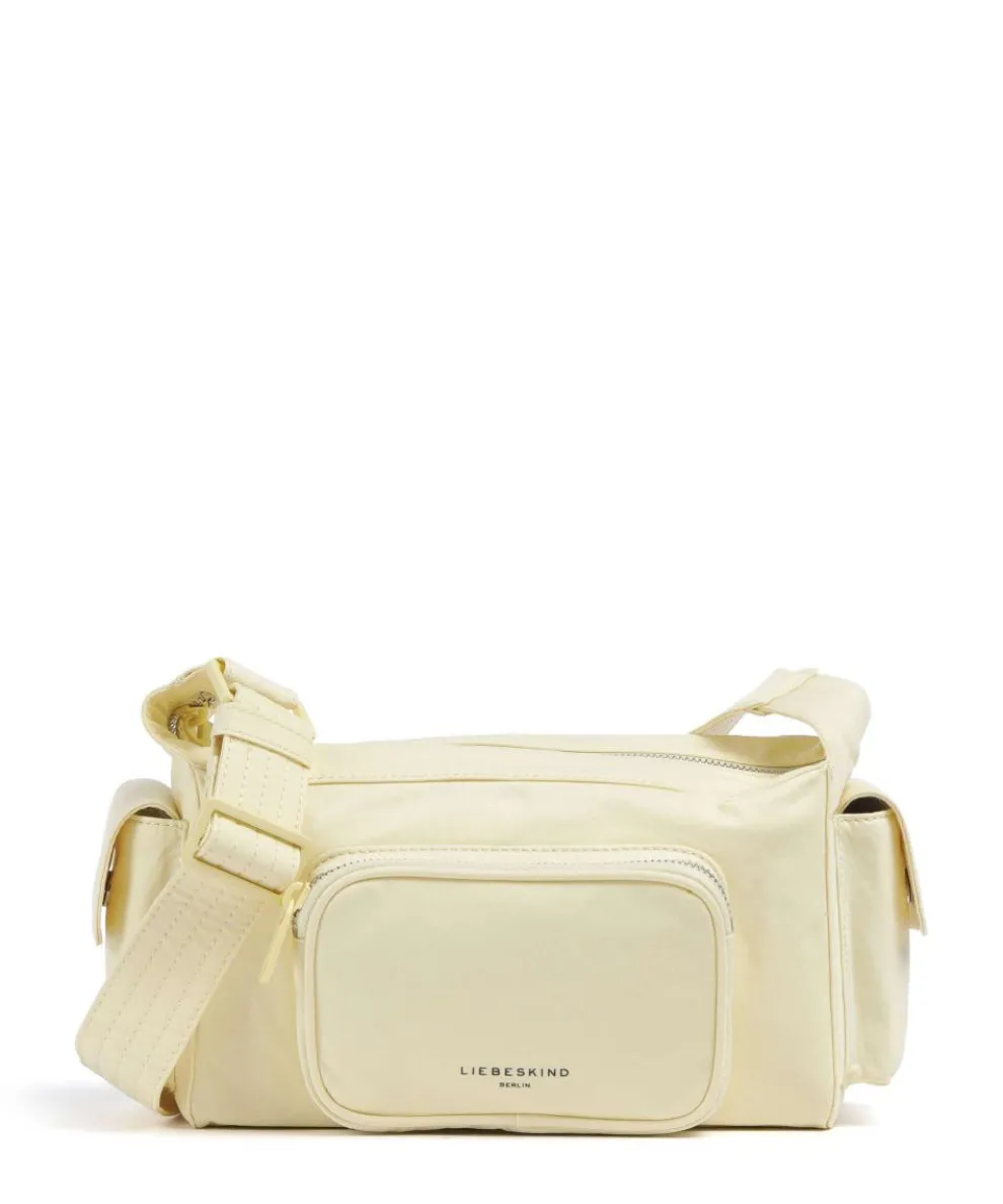 Lila Nylon S Schultertasche Textil vanillegelb