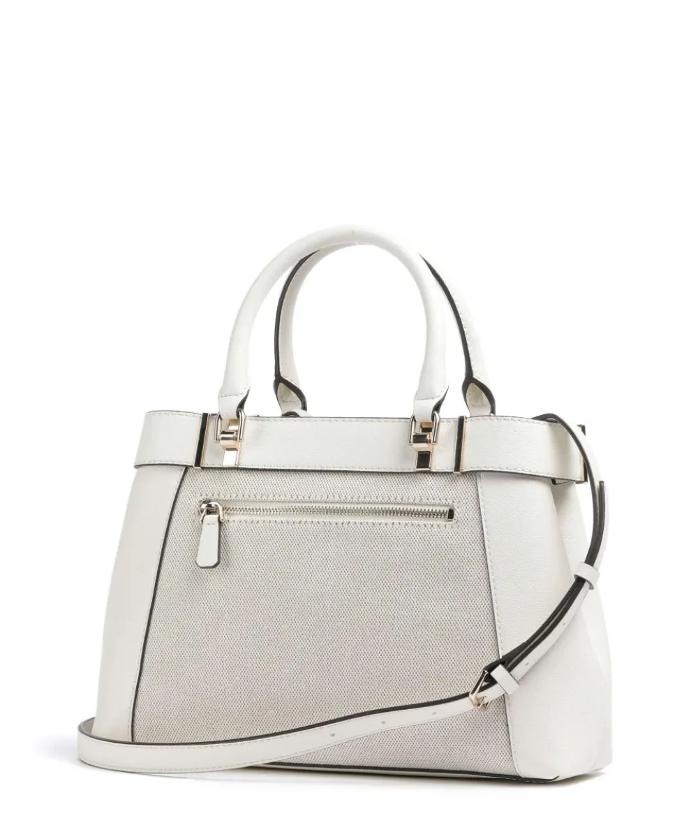 Anadela Handtasche Lederimitat, Baumwolle natur/weiß