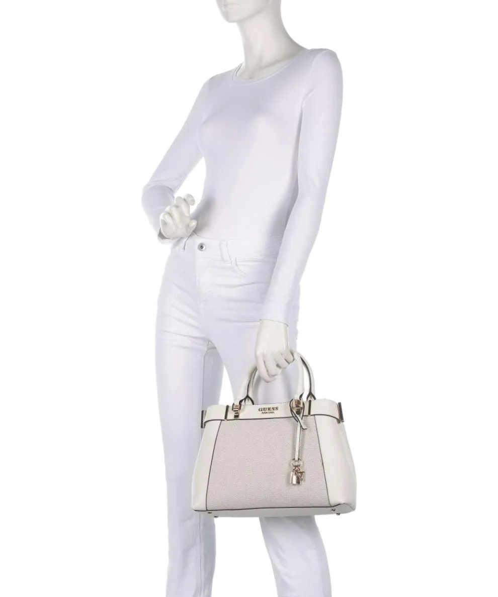 Anadela Handtasche Lederimitat, Baumwolle natur/weiß