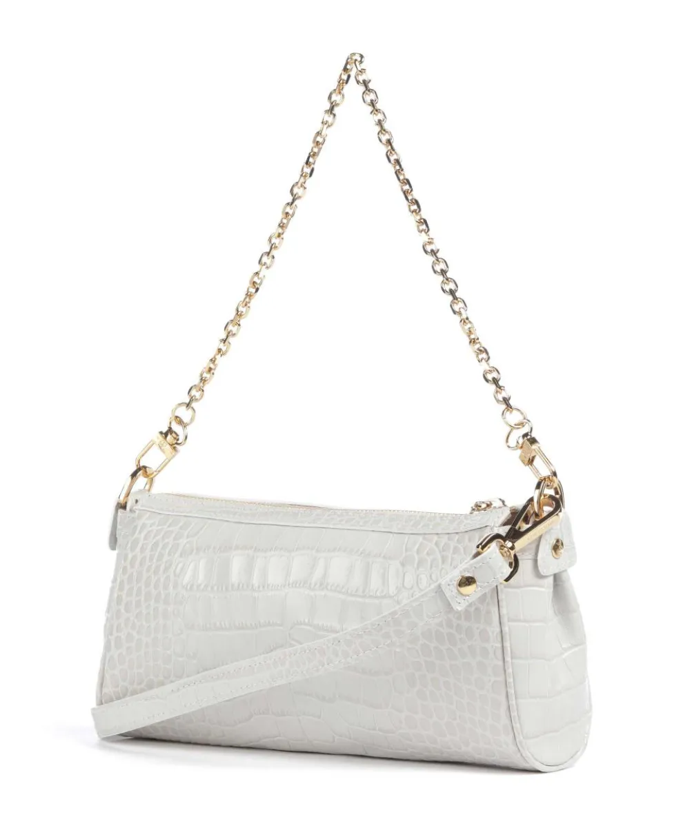 Andeer Schultertasche geprägtes Kalbsleder elfenbein