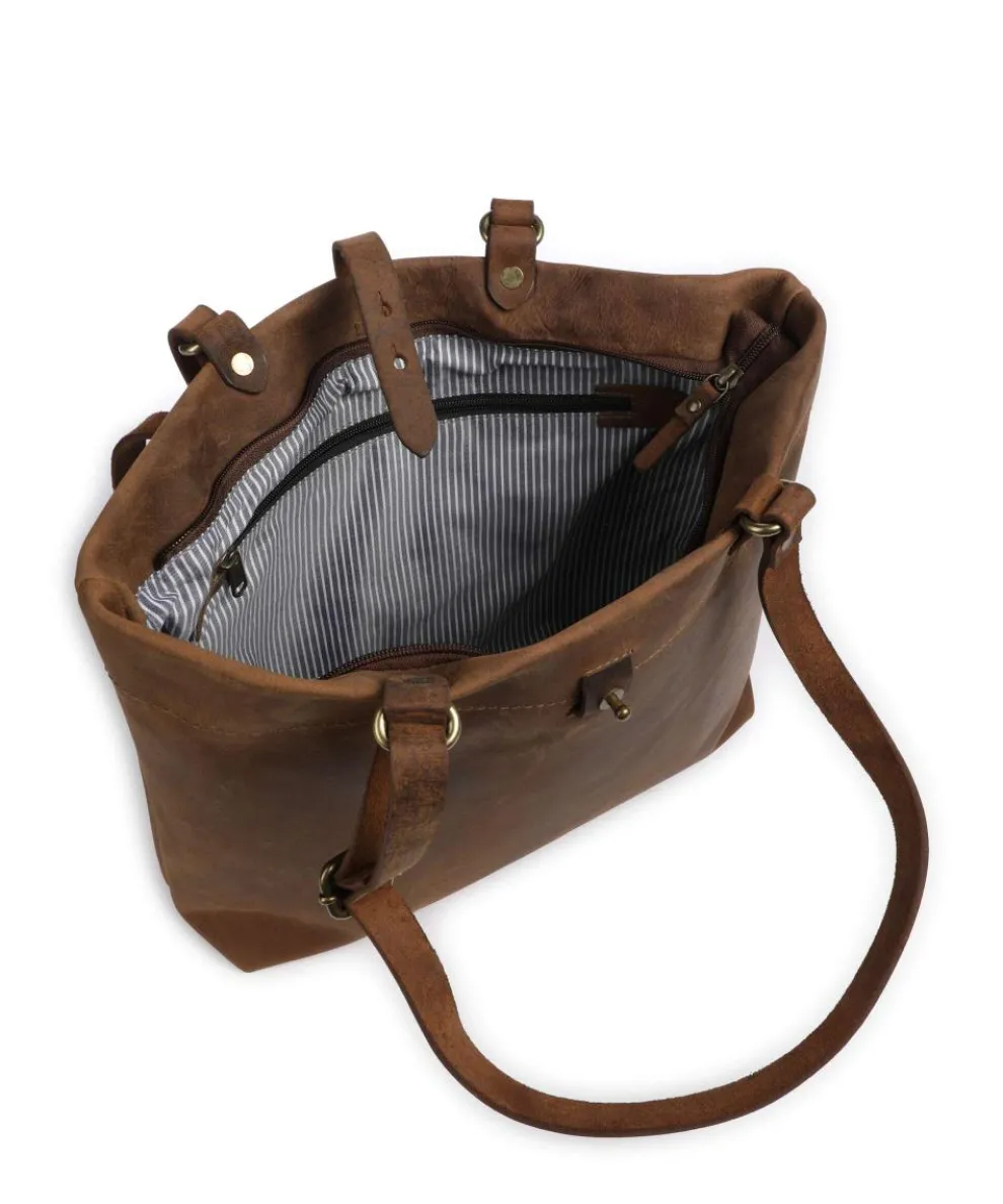 Antic Shopper aufgerautes Rindsleder braun