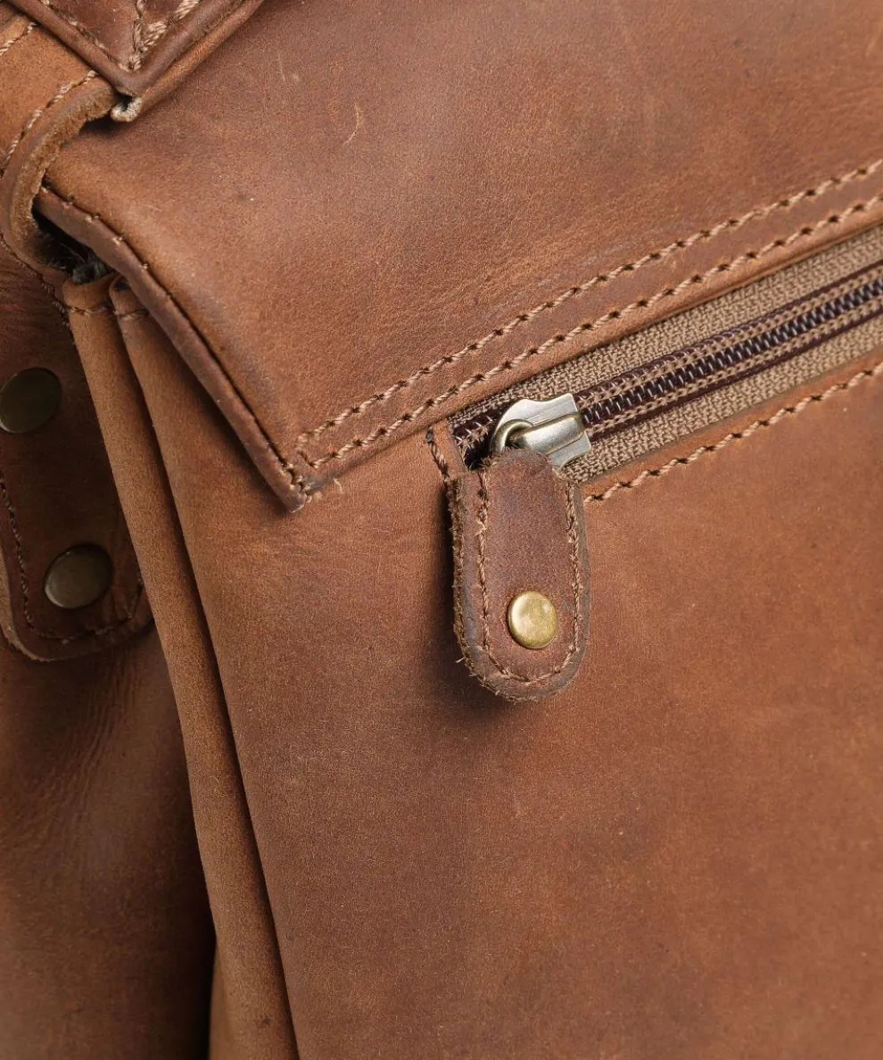 Antico Kuriertasche Leder braun