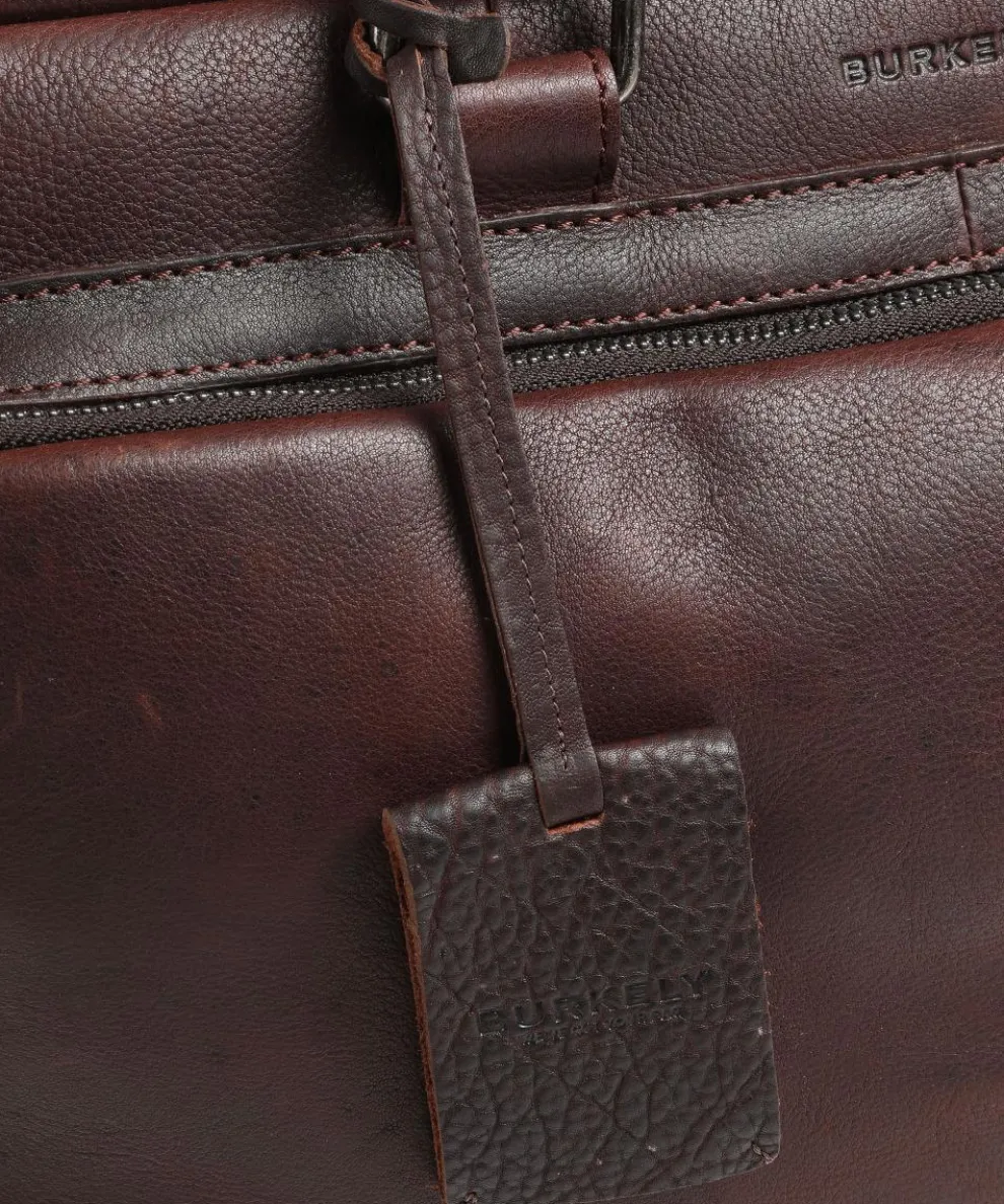 Antique Avery Aktentasche 15″ genarbtes Leder mahagoni