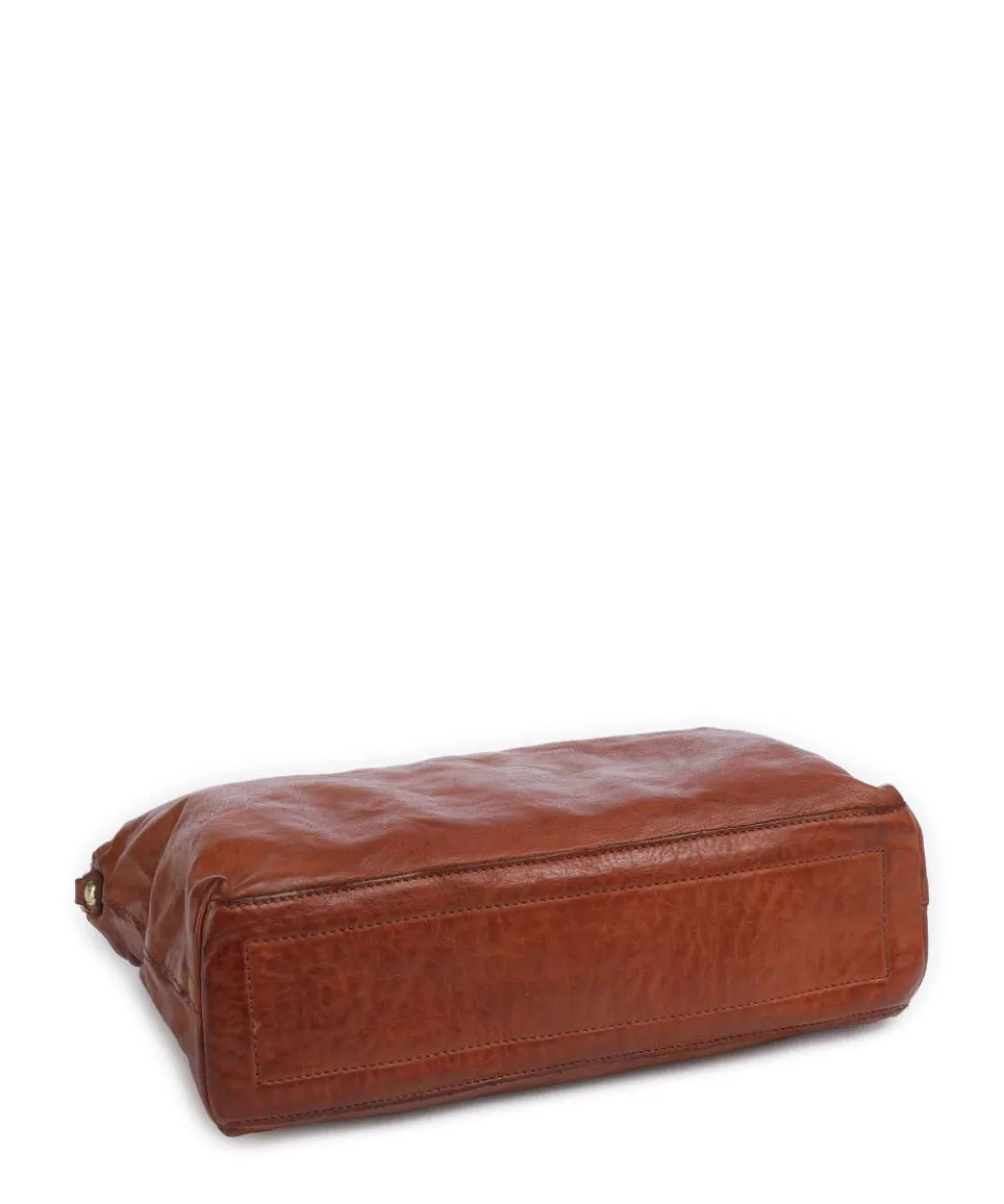 Handtasche fein genarbtes Rindsleder cognac