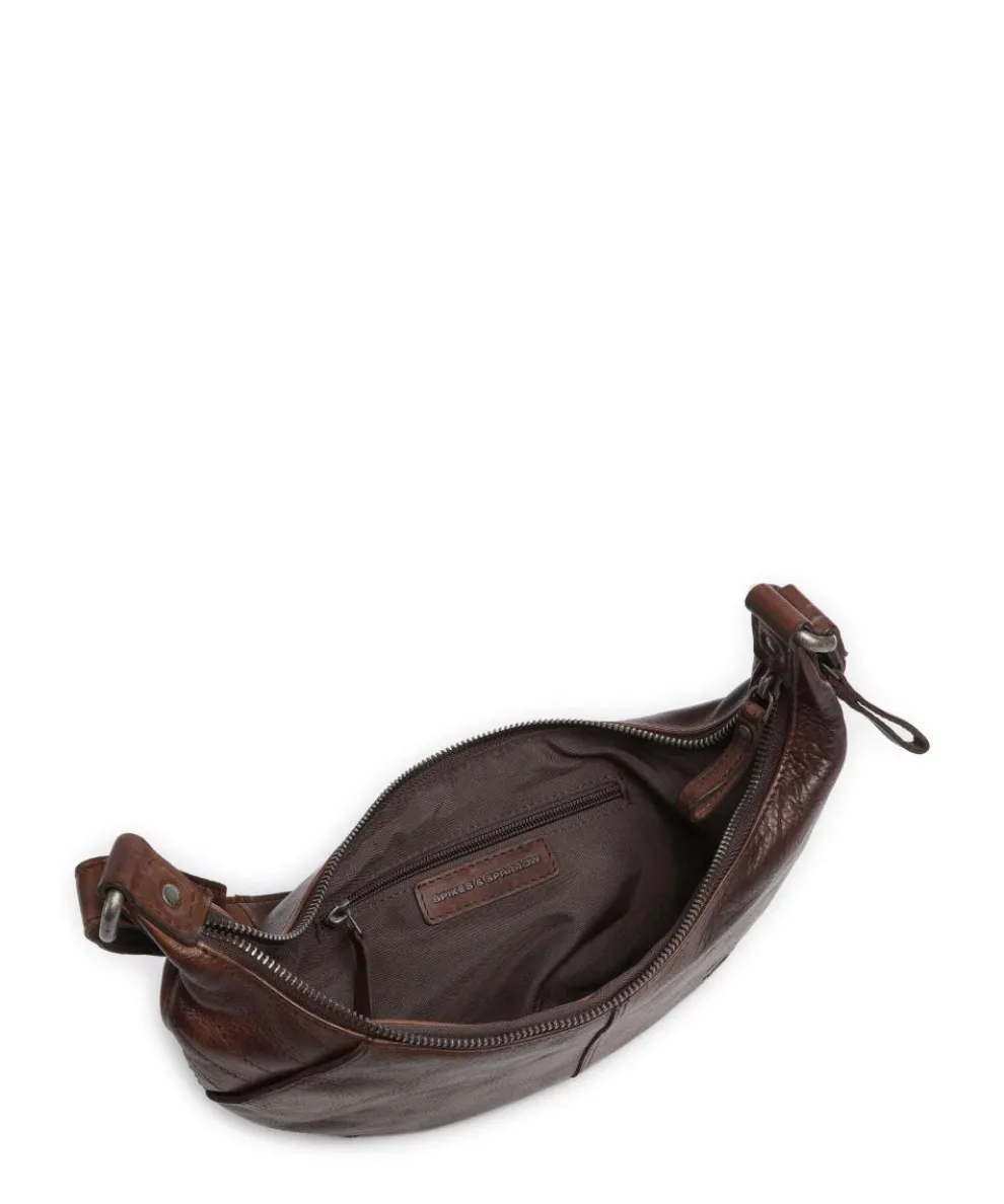 Apache Edee Umhängetasche genarbtes Leder dunkelbraun