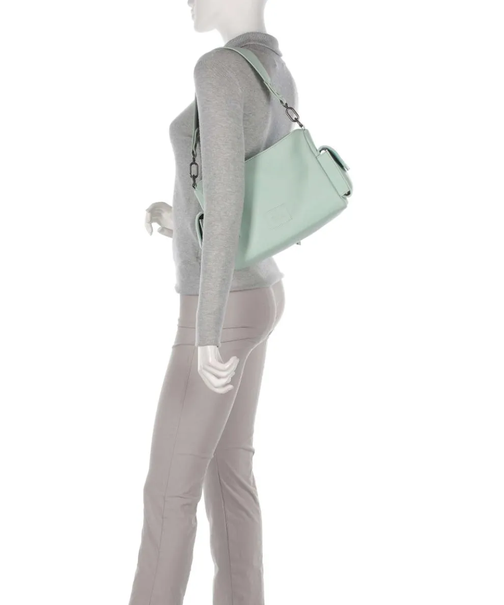 Bestie Schultertasche recyceltes Leder mintgrün