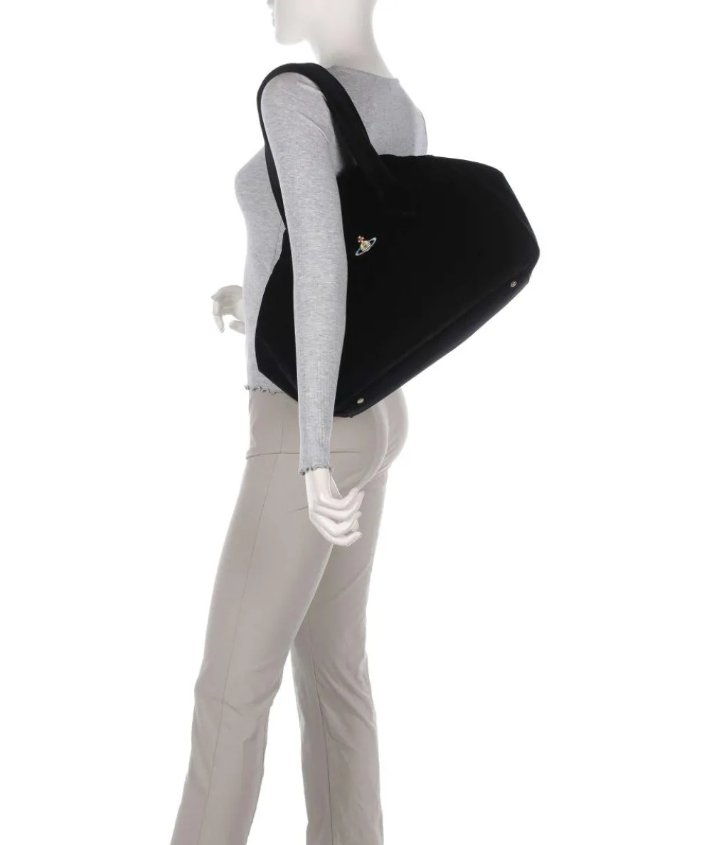 Archive Velvet Large Shopper Samtgewebe schwarz