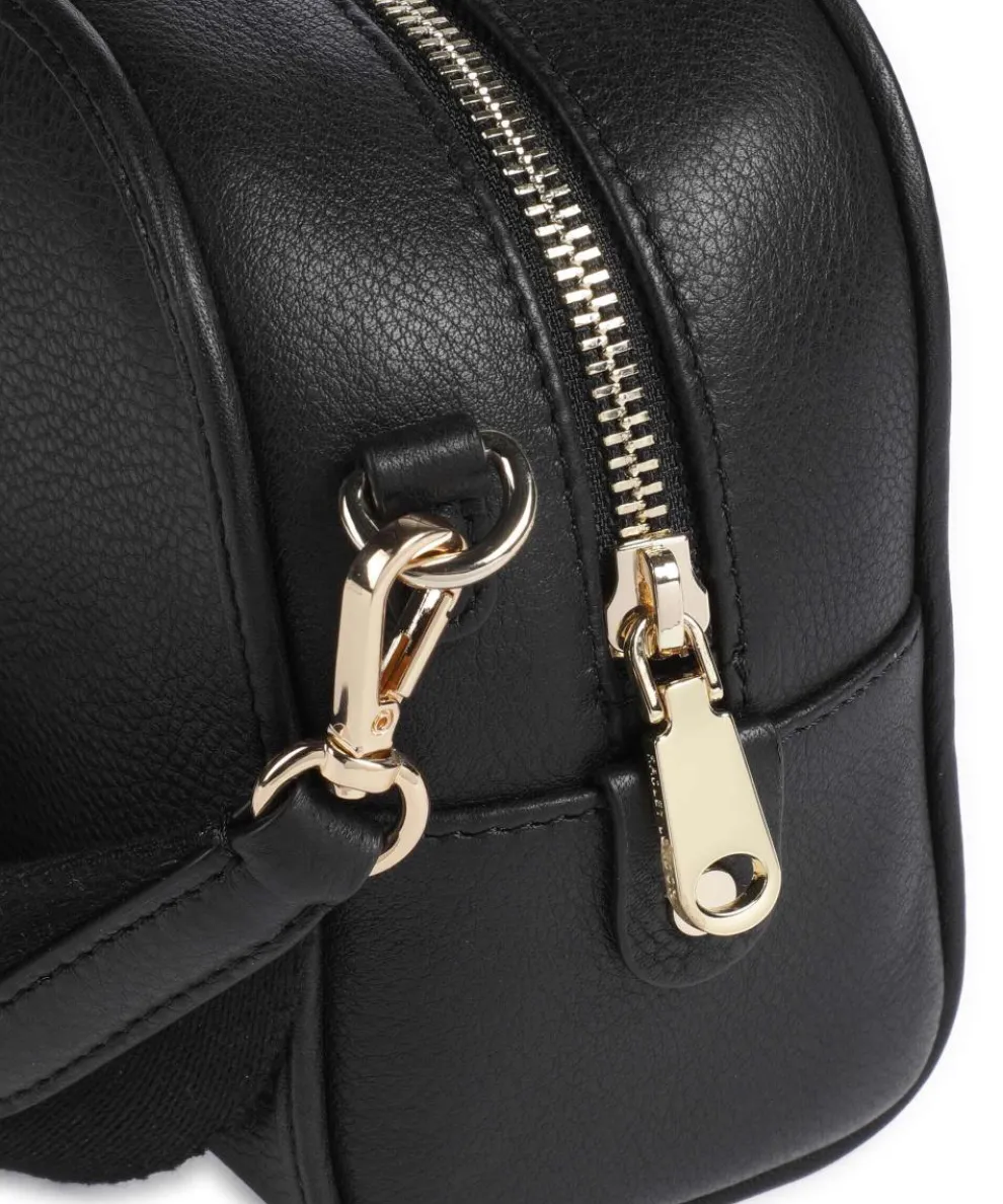 Arden Crescent Umhängetasche genarbtes Rindsleder schwarz/weiß