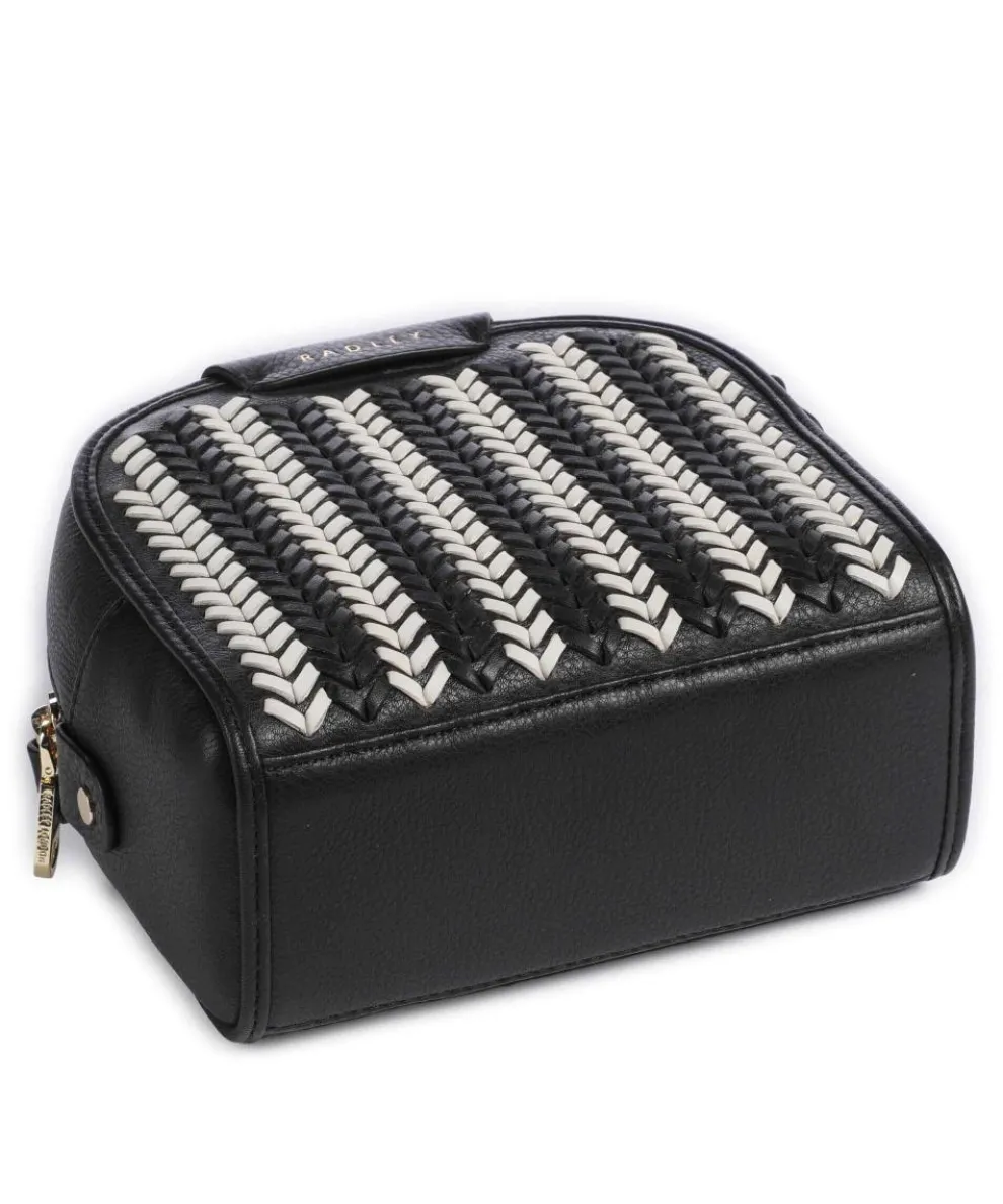 Arden Crescent Umhängetasche genarbtes Rindsleder schwarz/weiß