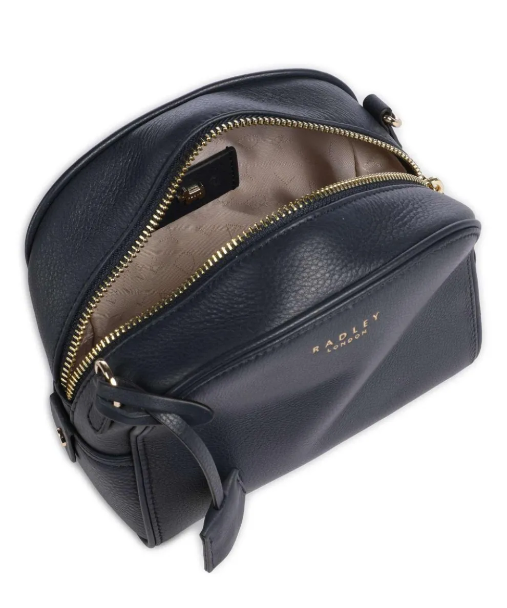 Arden Crescent Umhängetasche genarbtes Rindsleder dunkelblau