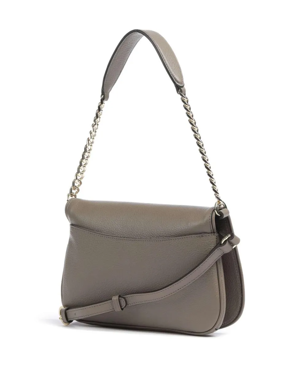 Ariete Clara Schultertasche genarbtes Rindsleder taupe