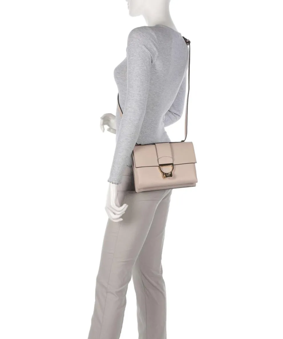 Arlettis Schultertasche genarbtes Leder altrosa