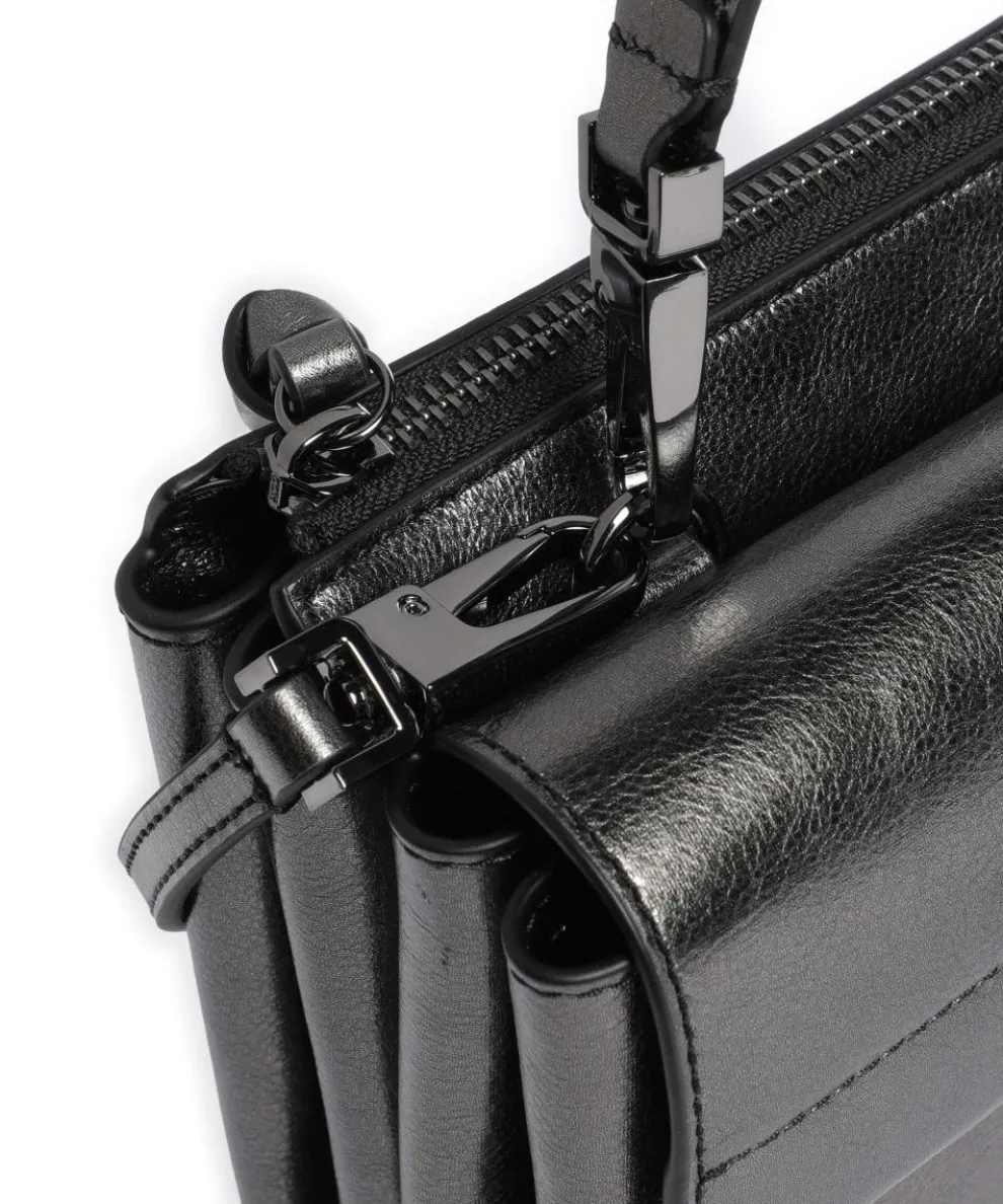 Arlettis Umhängetasche genarbtes Leder anthrazit