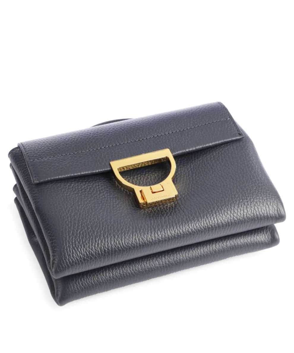 Arlettis Umhängetasche genarbtes Leder navy