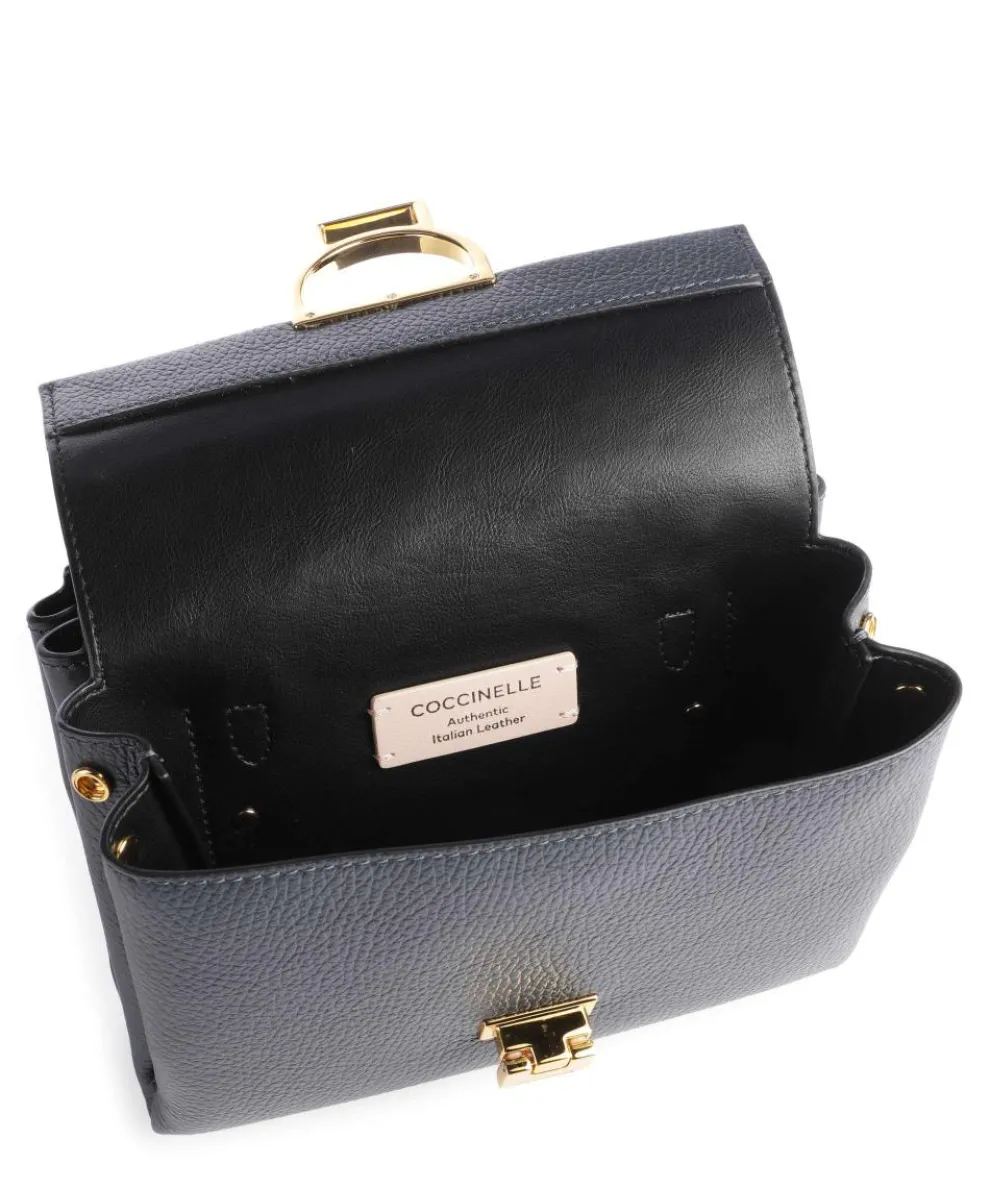 Arlettis Umhängetasche genarbtes Leder navy