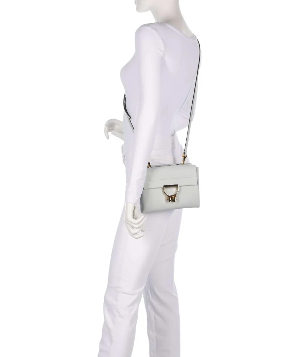 Arlettis Umhängetasche genarbtes Leder hellblau