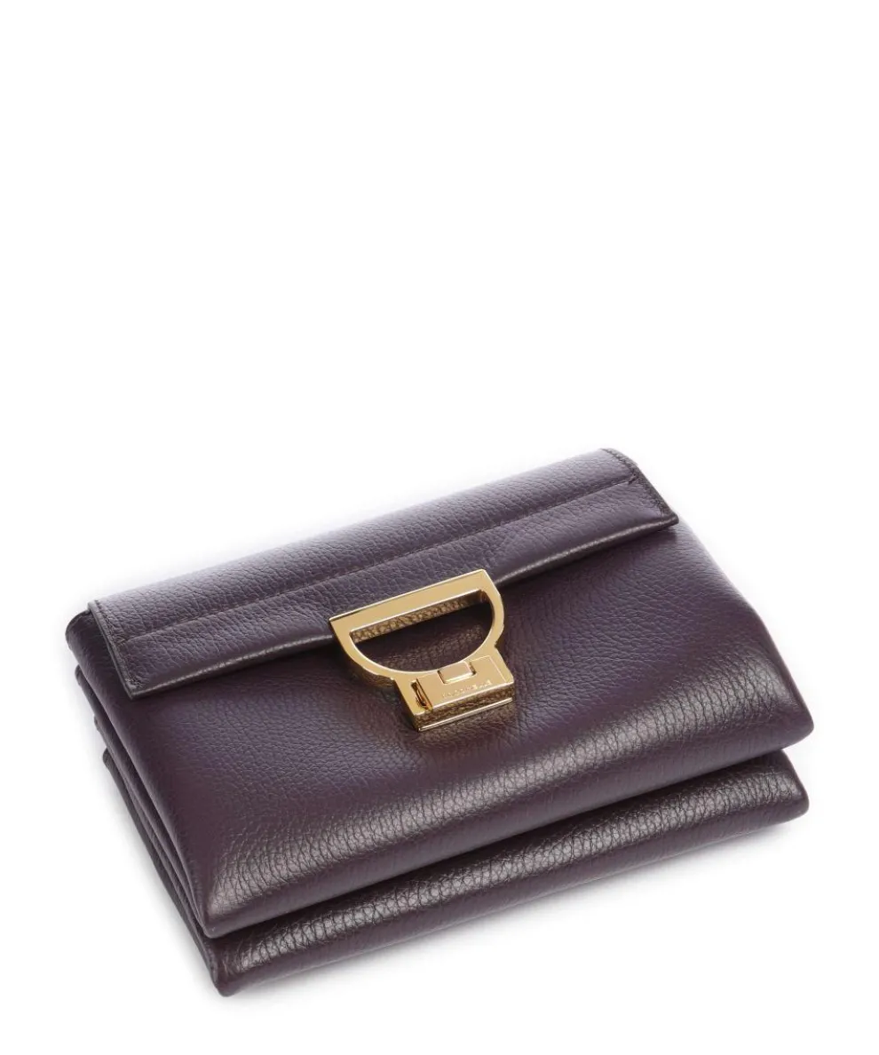 Arlettis Umhängetasche genarbtes Leder pflaume