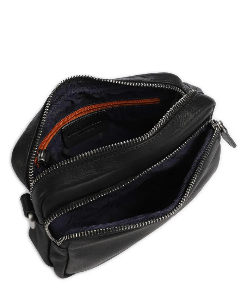 Aruba 1 Umhängetasche fein genarbtes Leder schwarz