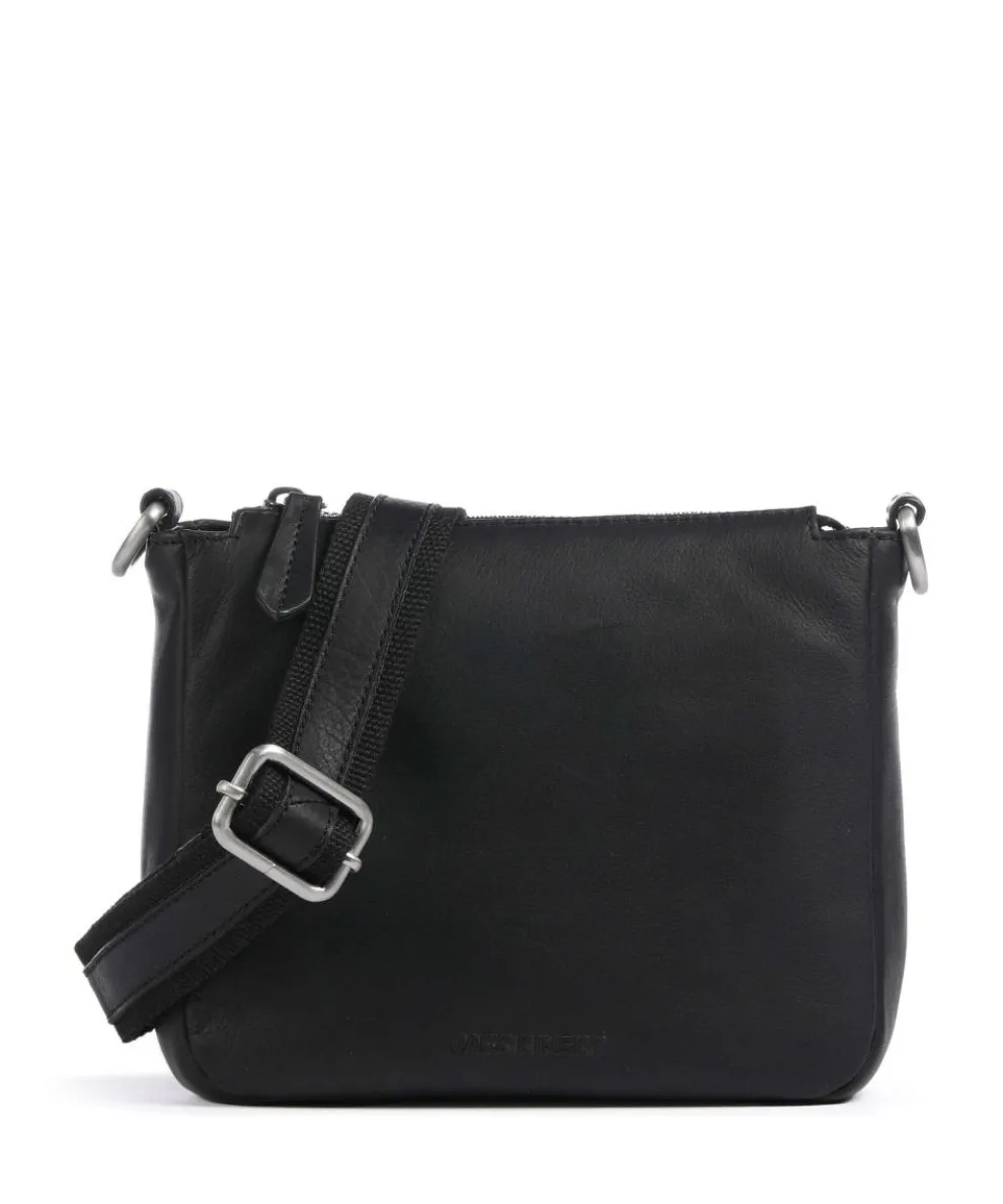 Aruba 3 Umhängetasche fein genarbtes Leder schwarz