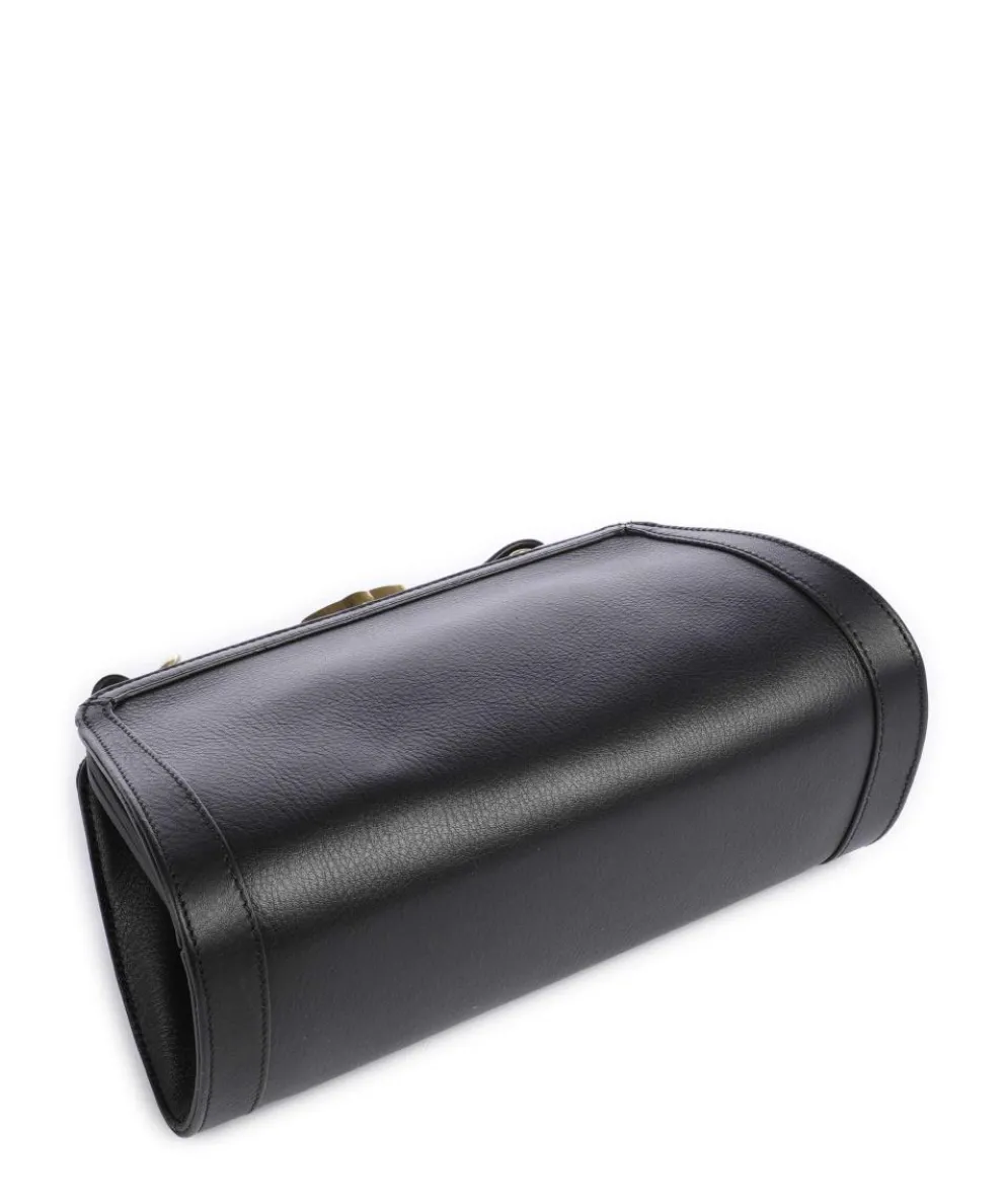 Ascot Frame Aniline Umhängetasche genarbtes Rindsleder schwarz