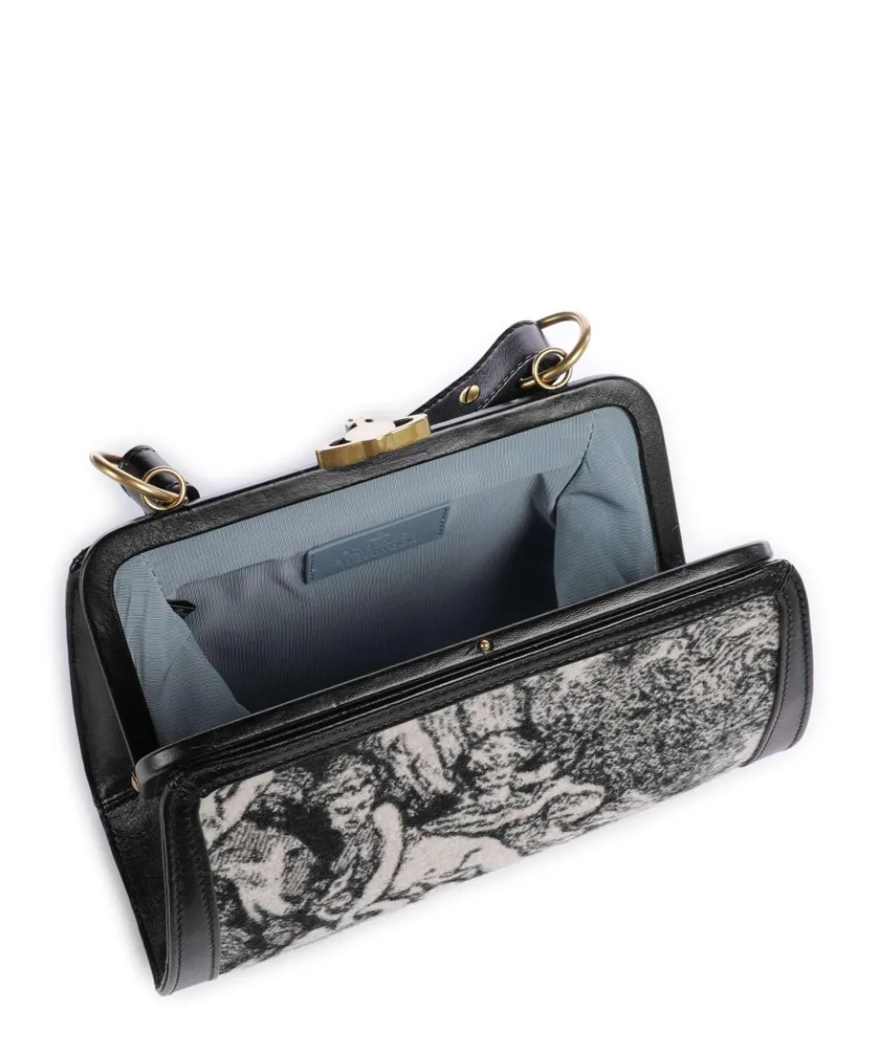 Ascot Frame Venus Wool Jacquard Umhängetasche Textil natur/schwarz