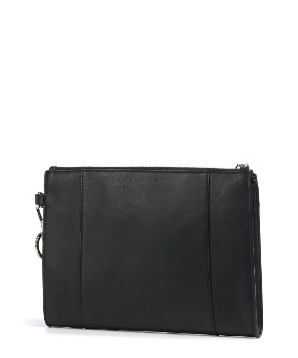 Ashley Clutch fein genarbtes Rindsleder schwarz
