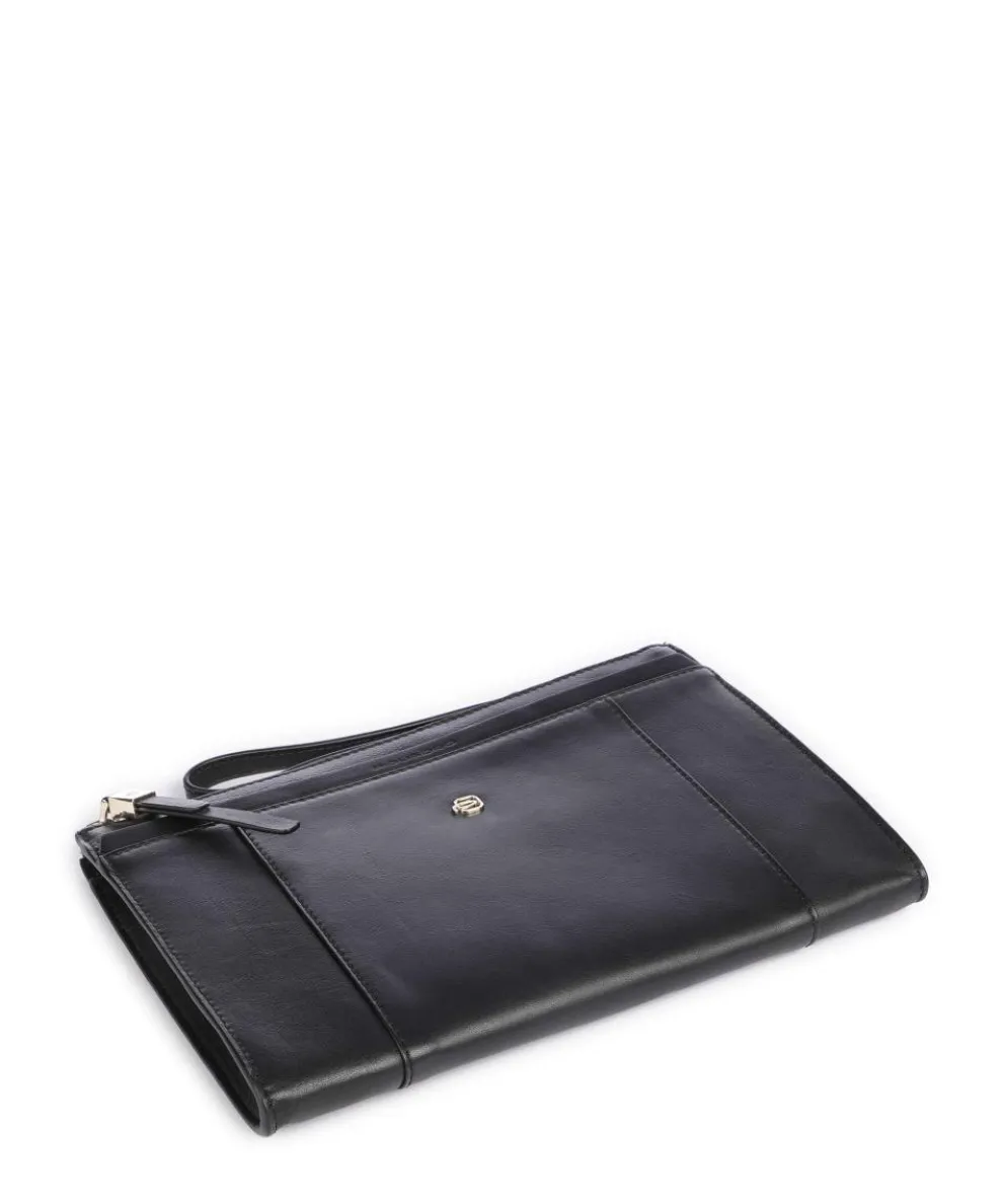 Ashley Clutch fein genarbtes Rindsleder schwarz