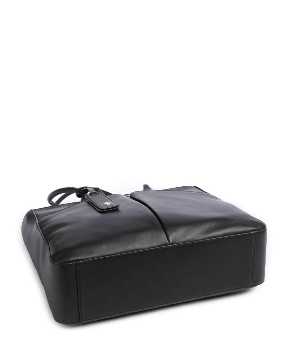 Ashley Shopper 15″ fein genarbtes Rindsleder schwarz