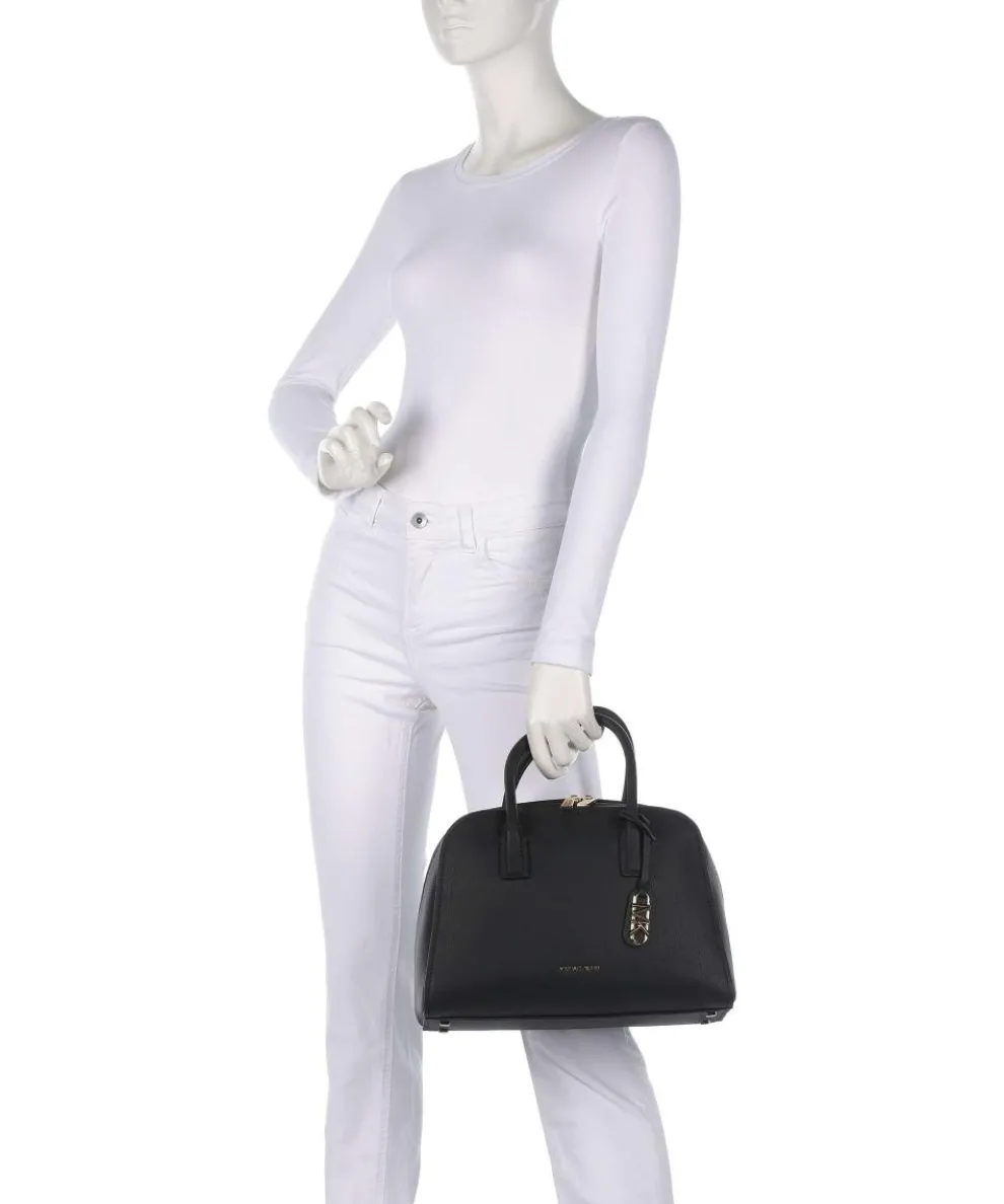 Ashton Medium Handtasche genarbtes Rindsleder schwarz