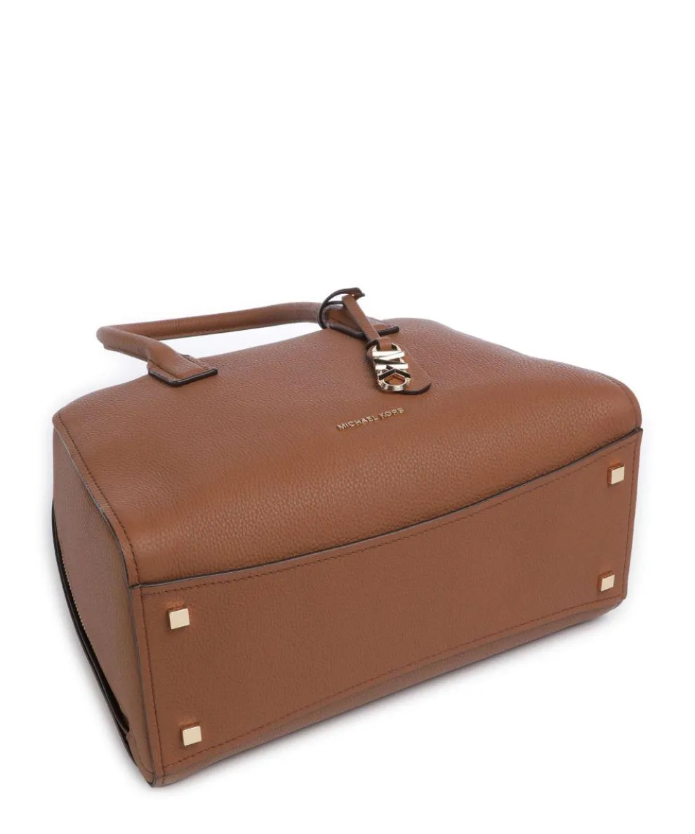 Ashton Medium Handtasche genarbtes Rindsleder braun