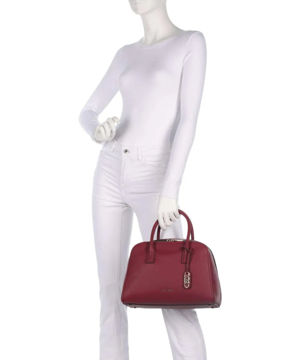 Ashton Medium Handtasche genarbtes Rindsleder wein