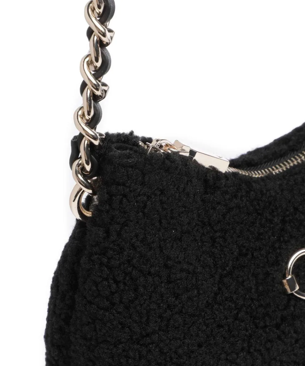 Aslia Shearling Schultertasche Kunstfell schwarz