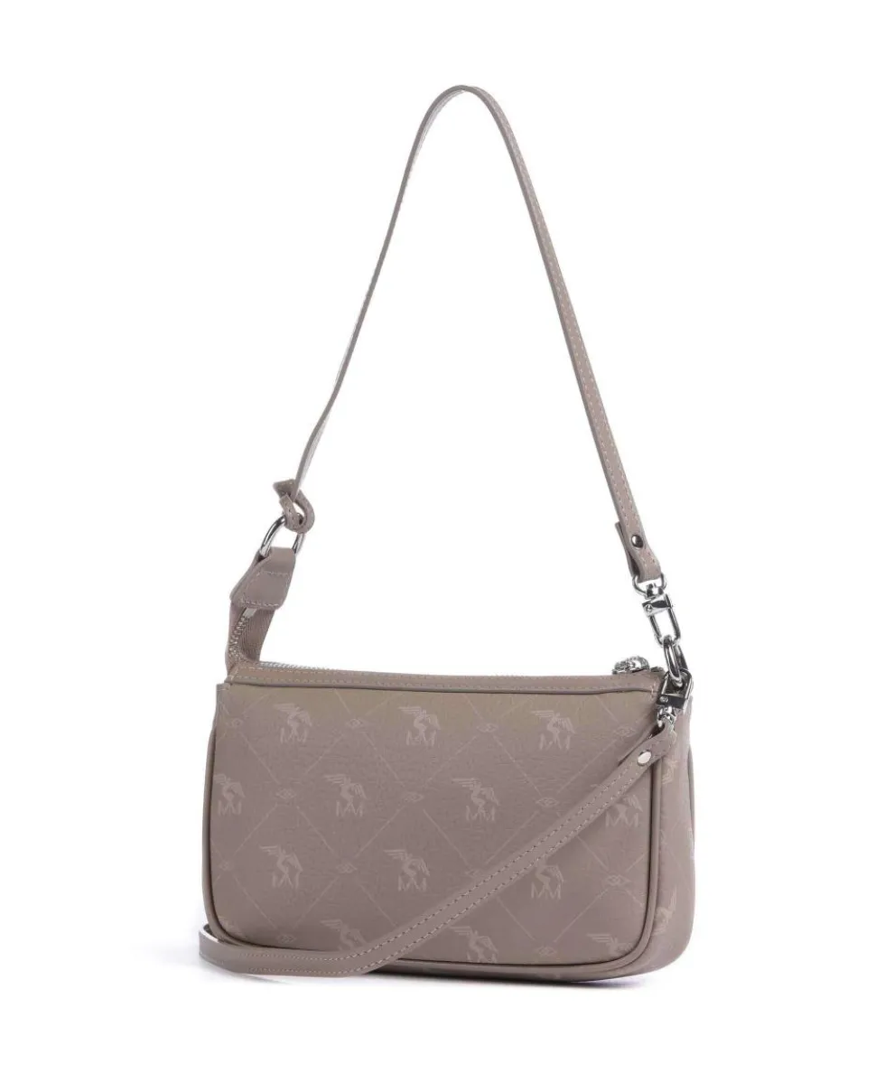 Pecarus Missy Schultertasche genarbtes Kalbsleder taupe